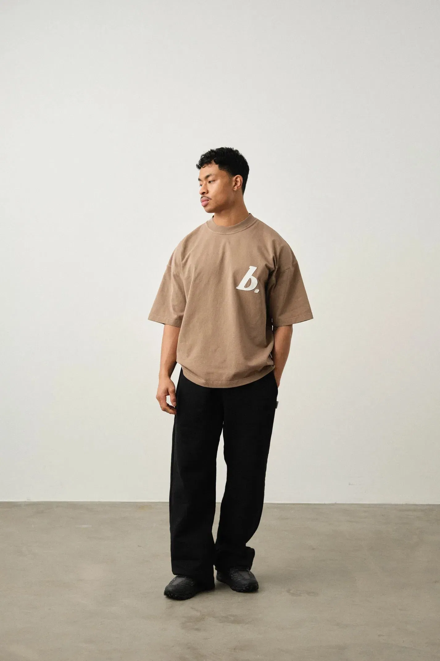 bound Stamp Boxy Tee - Washed Walnut