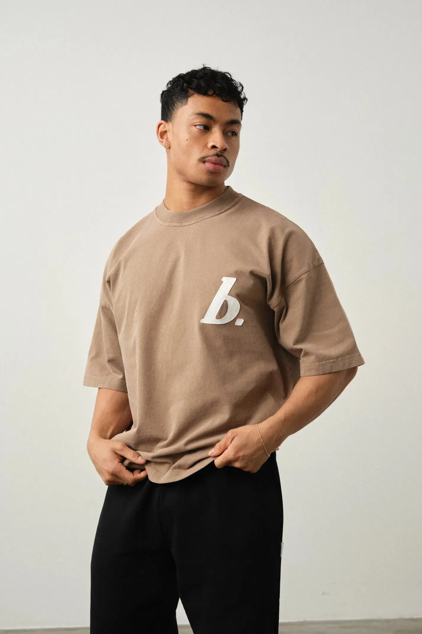 bound Stamp Boxy Tee - Washed Walnut
