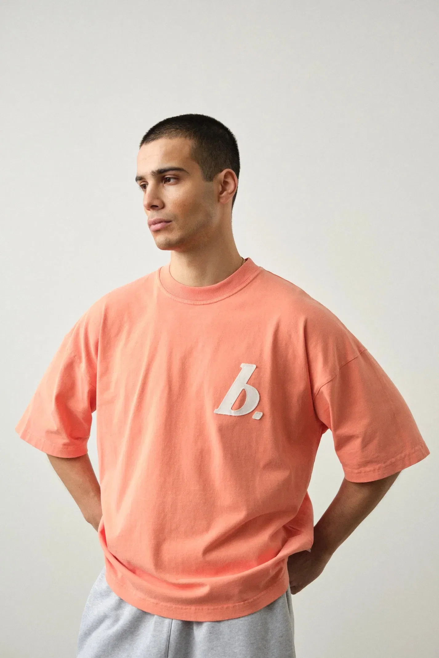 bound Stamp Boxy Tee - Washed Peach