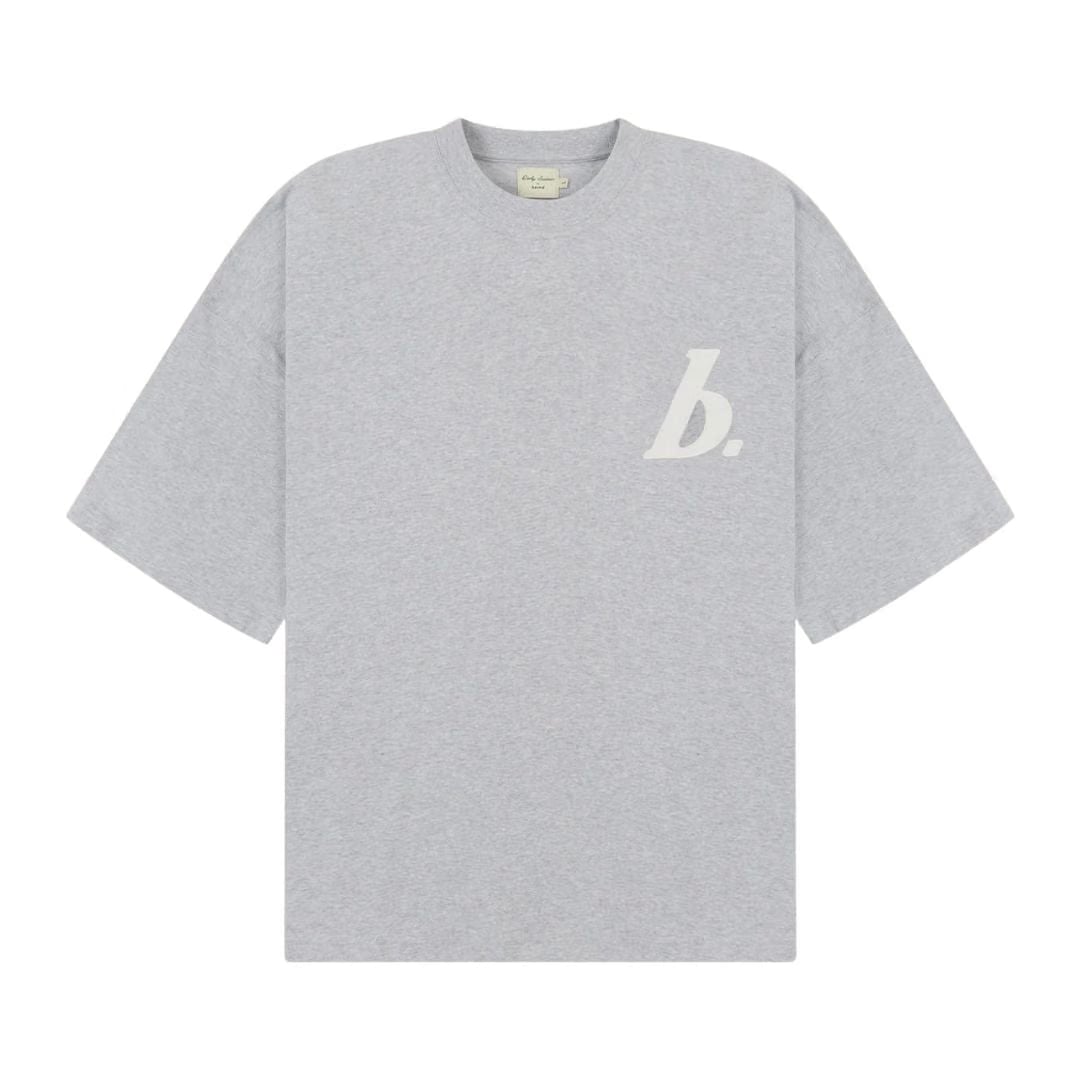 bound Stamp Boxy Tee - Grey Marl