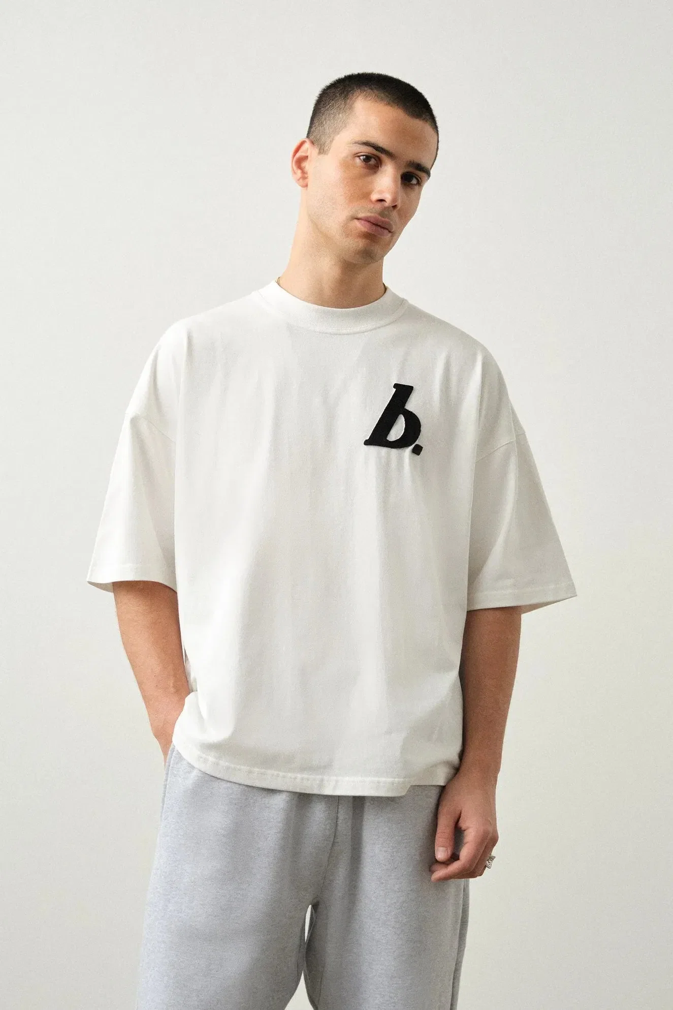 bound Stamp Boxy Tee - White