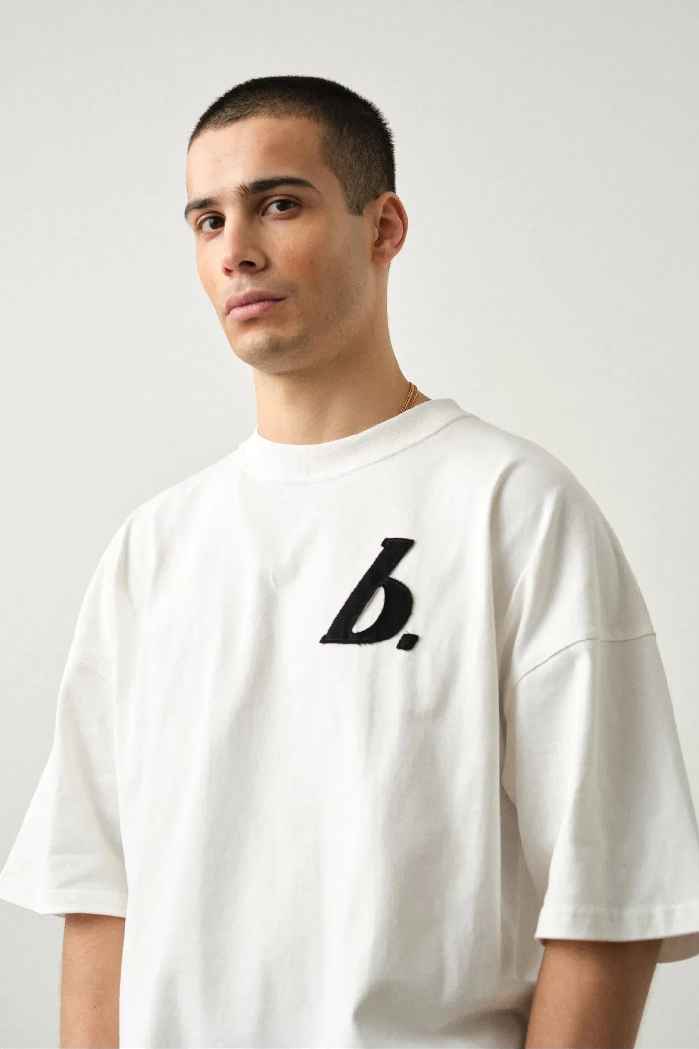 bound Stamp Boxy Tee - White