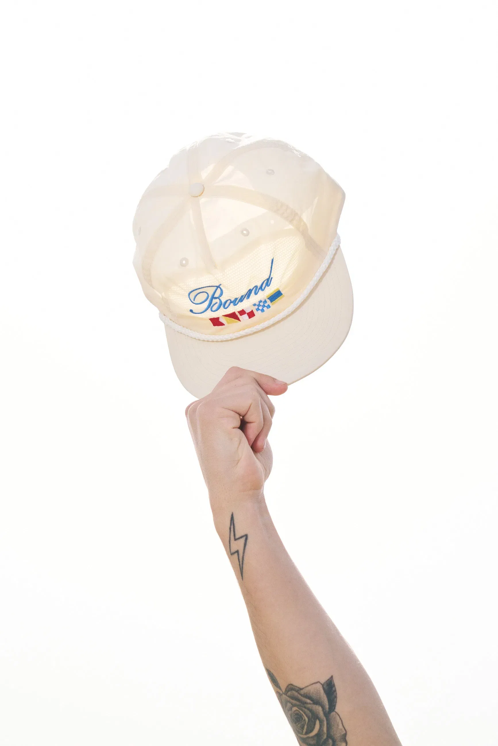 bound Nautico Rope Cap - Ecru