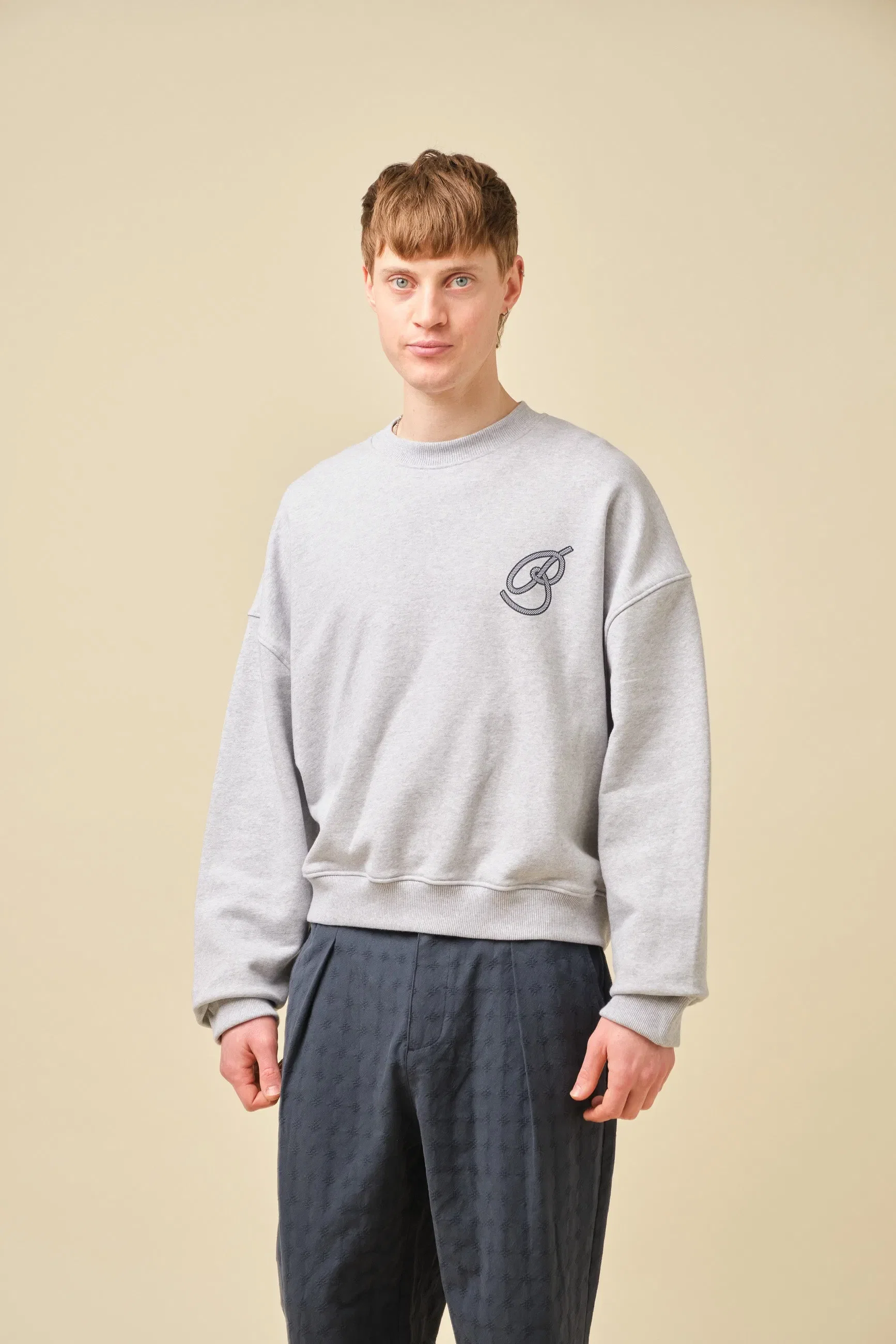 bound Marine Sweater - Heather Marl Grey
