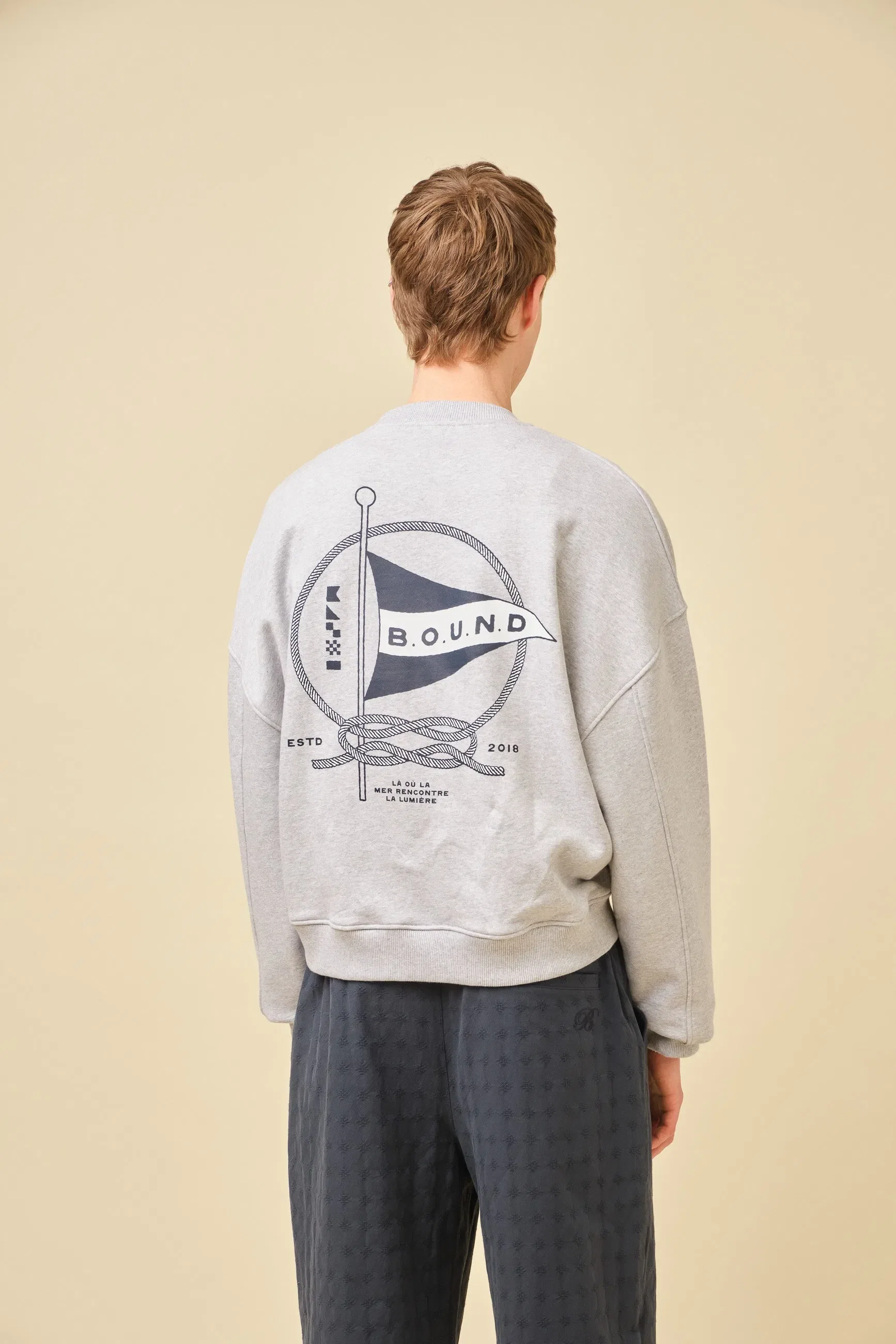 bound Marine Sweater - Heather Marl Grey