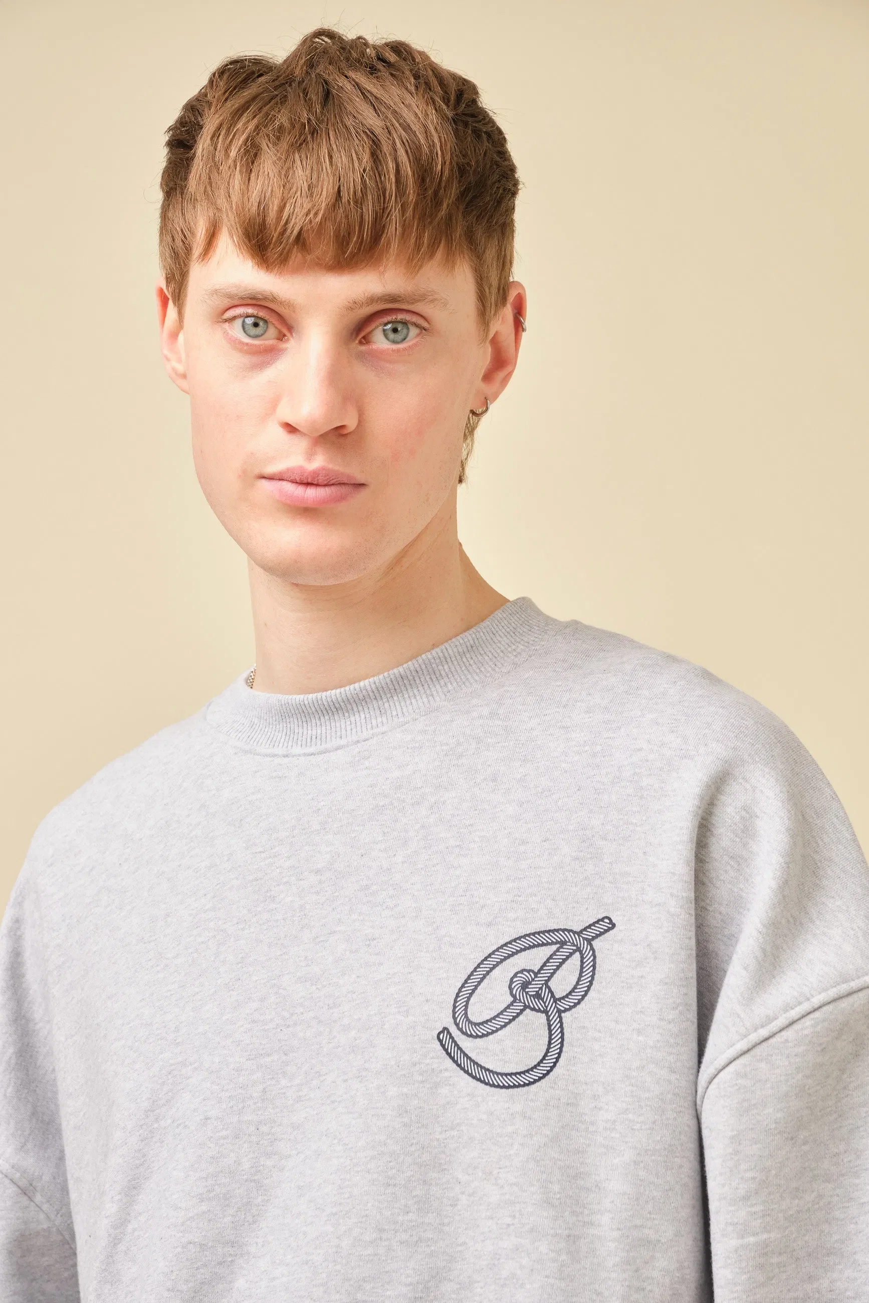 bound Marine Sweater - Heather Marl Grey