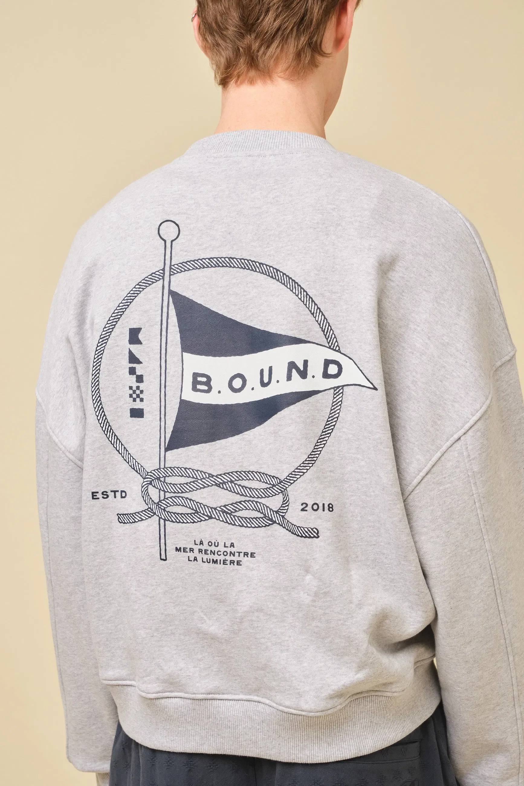 bound Marine Sweater - Heather Marl Grey