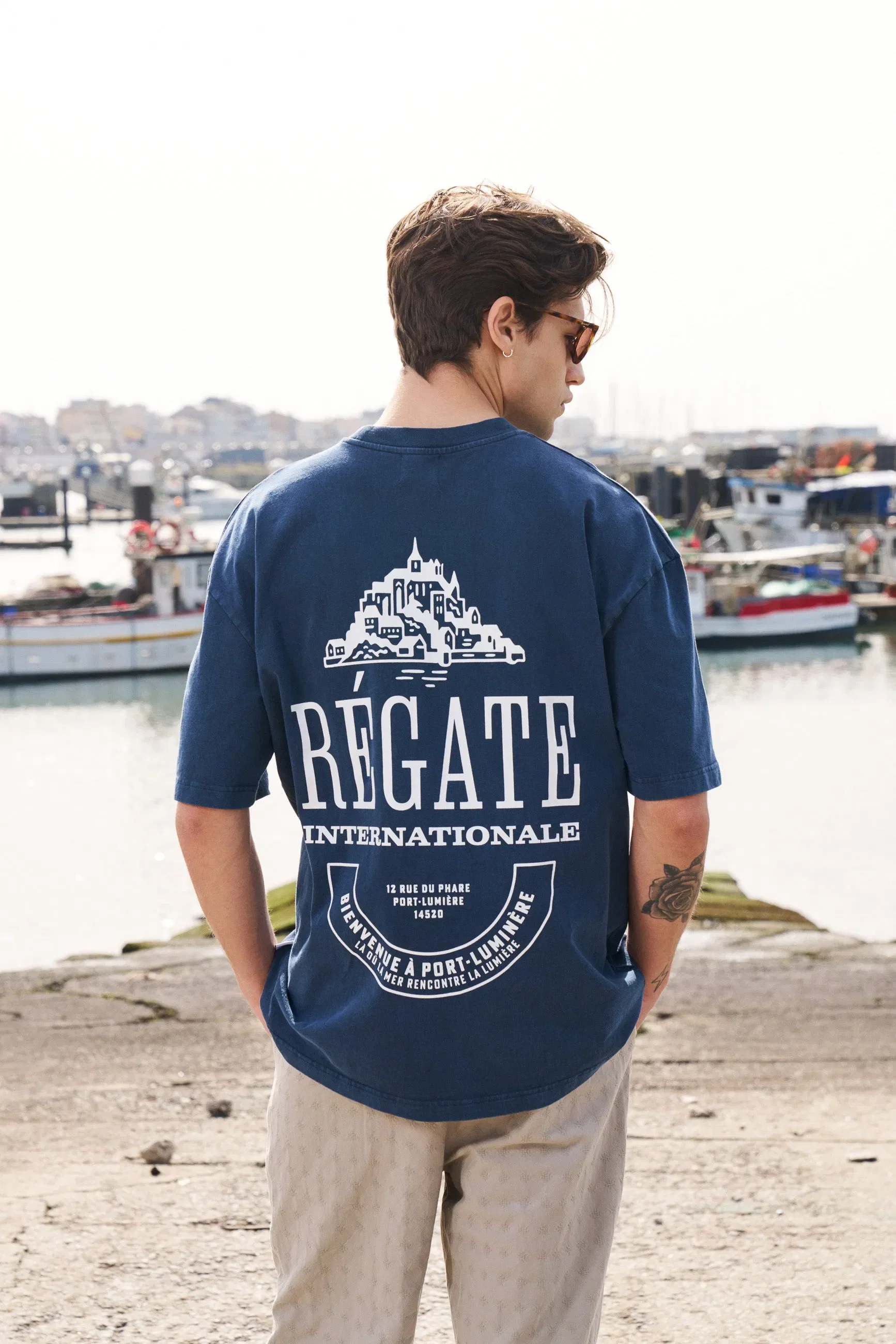 bound Régate Port Tee - Faded Dark Navy