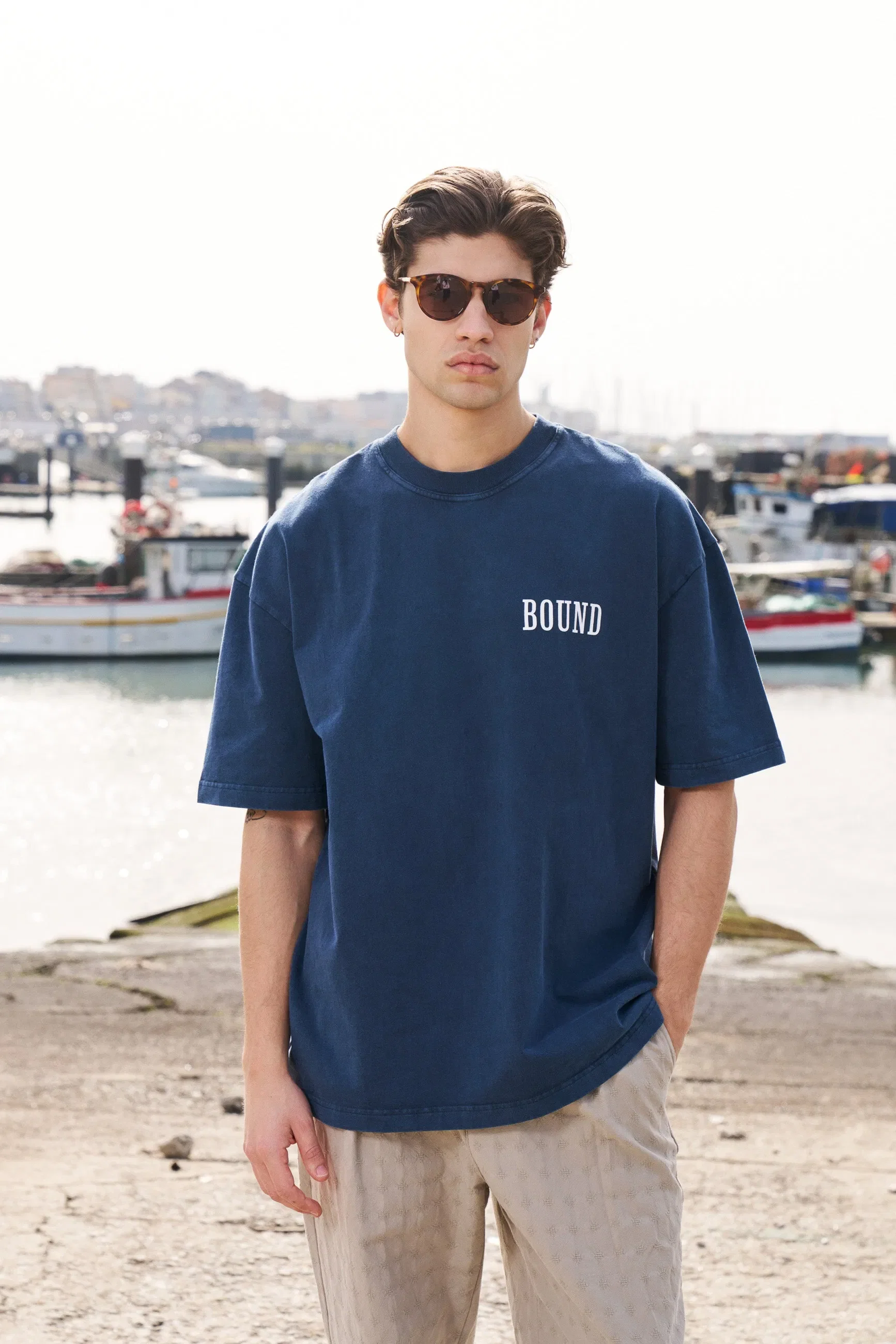 bound Régate Port Tee - Faded Dark Navy