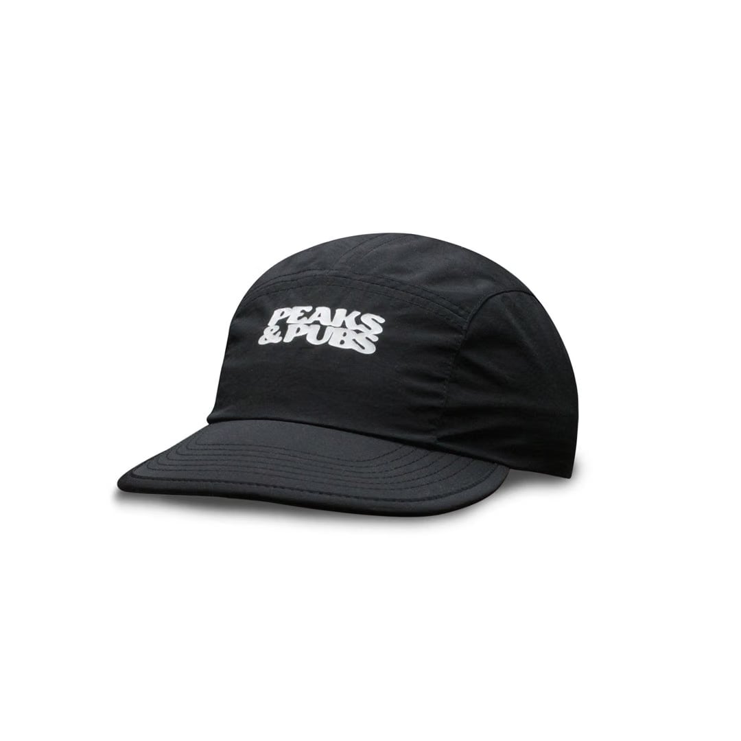 Peaks & Pubs 'Logo' Active 5 Panel Cap - Black
