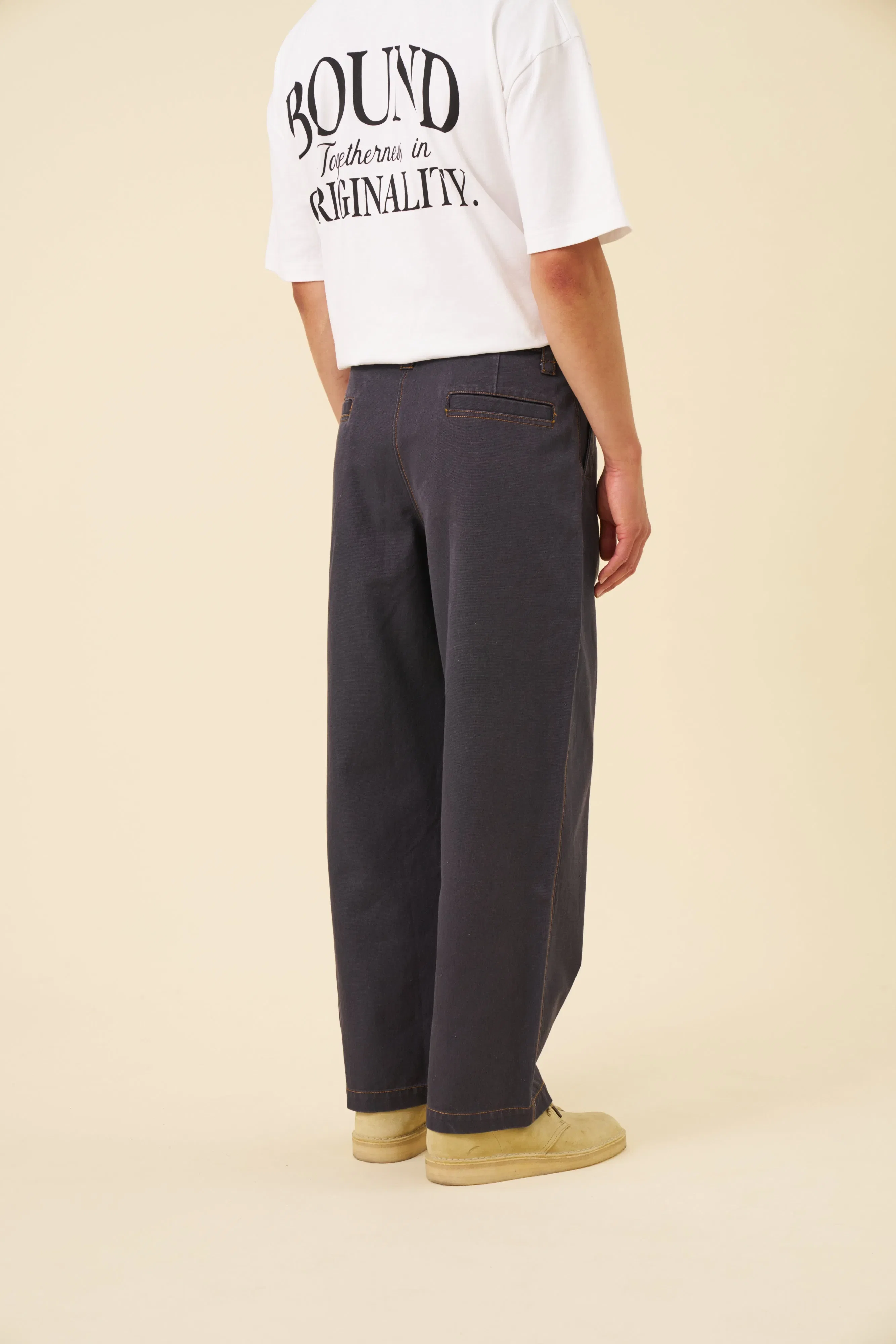 bound Heavy Canvas Workwear Trouser - Navy