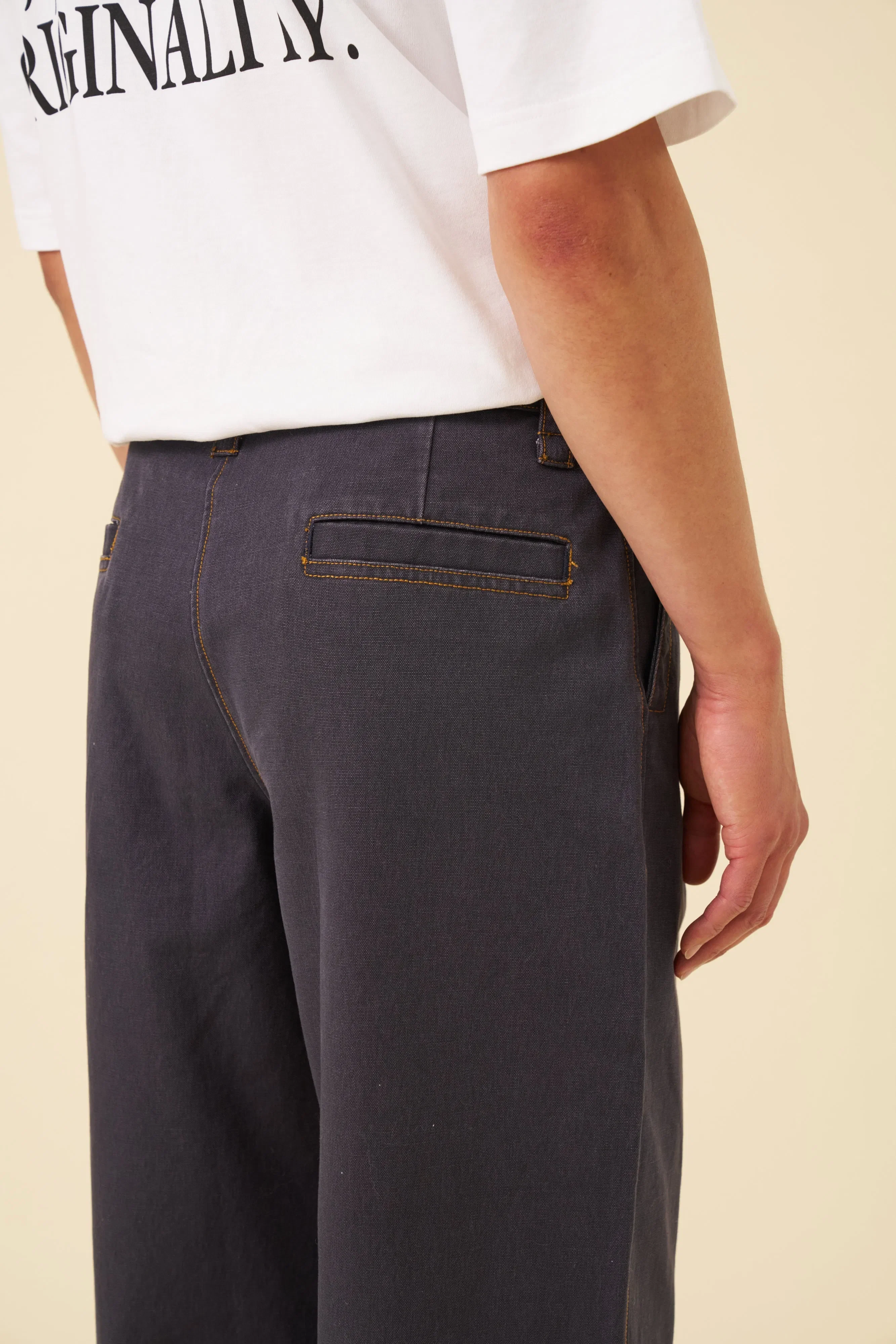 bound Heavy Canvas Workwear Trouser - Navy