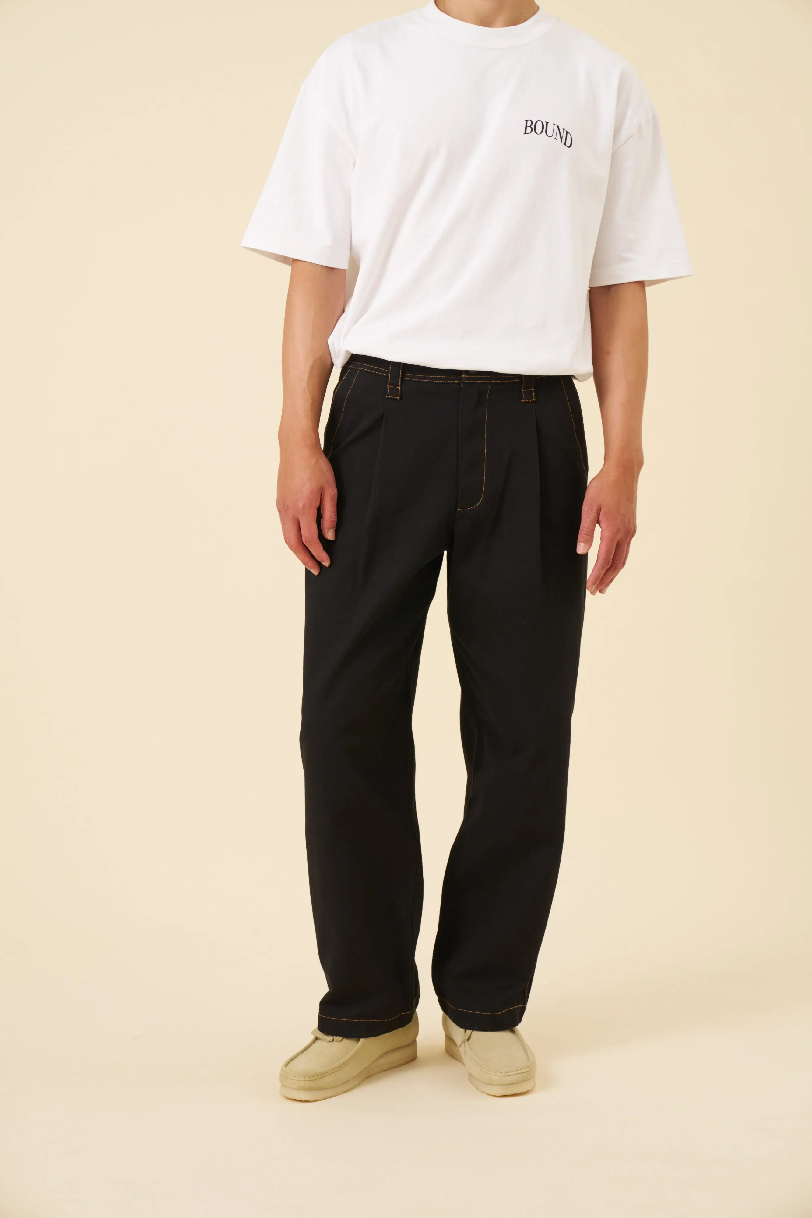bound Heavy Canvas Workwear Trouser - Black