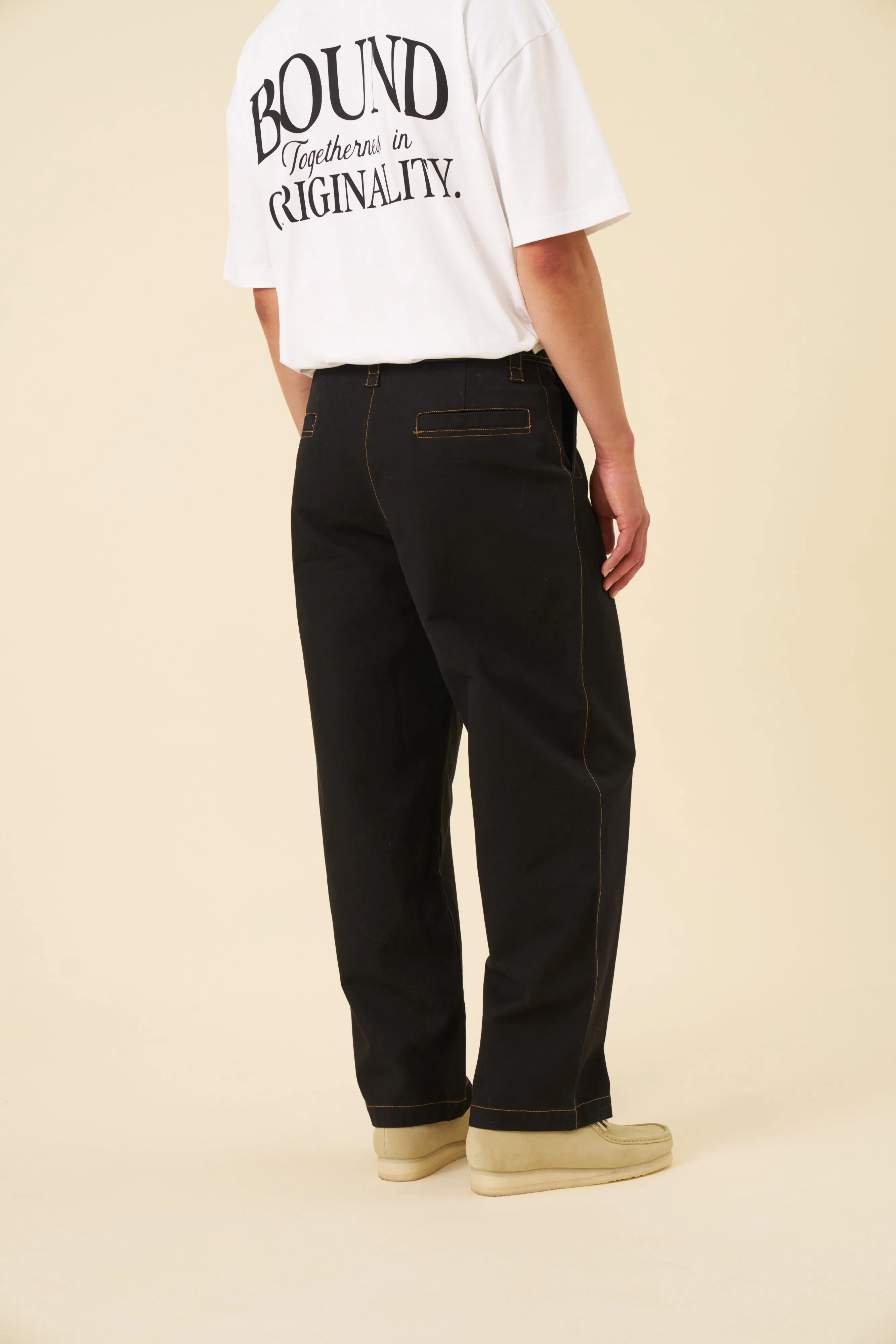 bound Heavy Canvas Workwear Trouser - Black