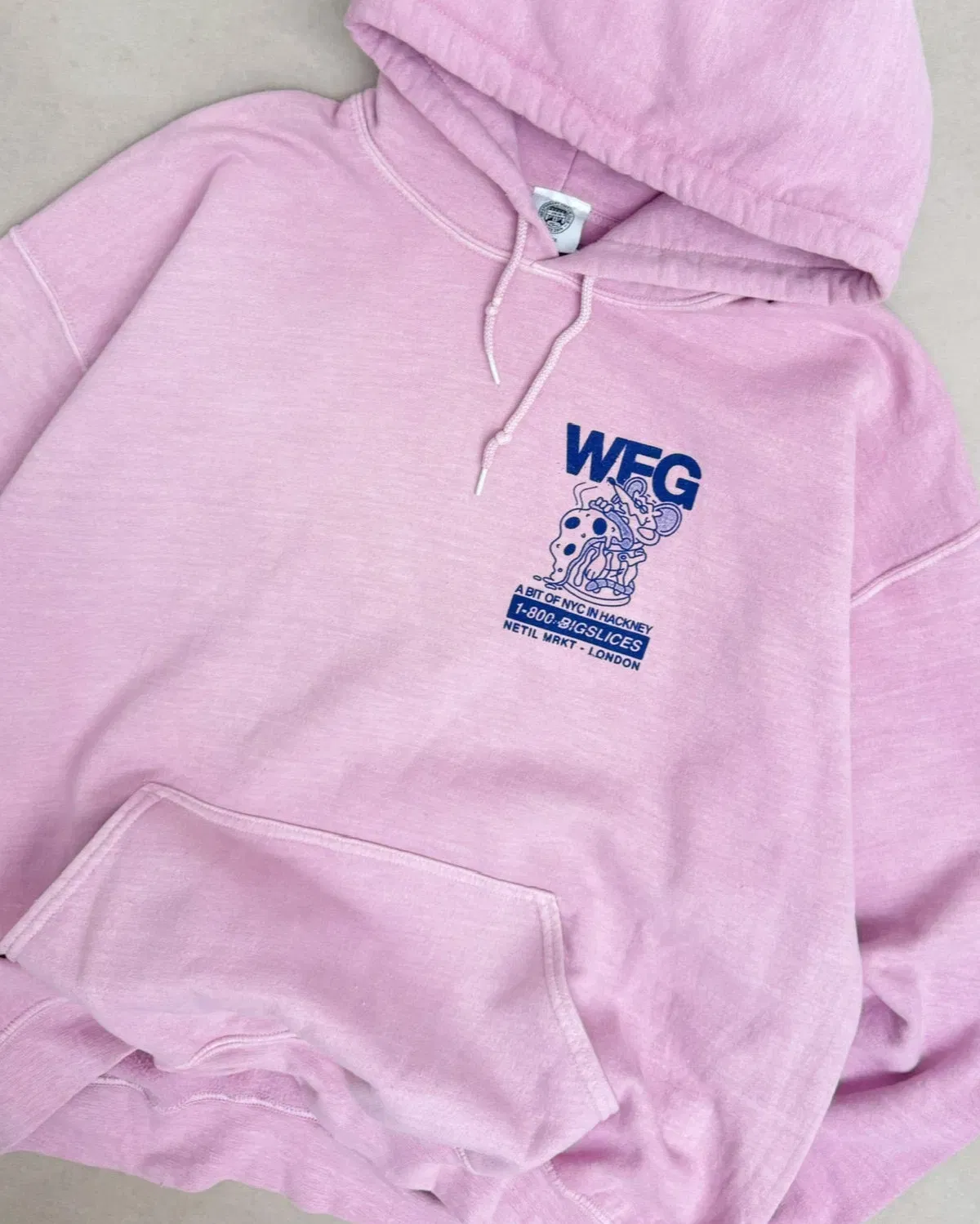 Gordos Pizzeria World Famous Gordos 'Call The Gang' Washed Hoodie - Pink