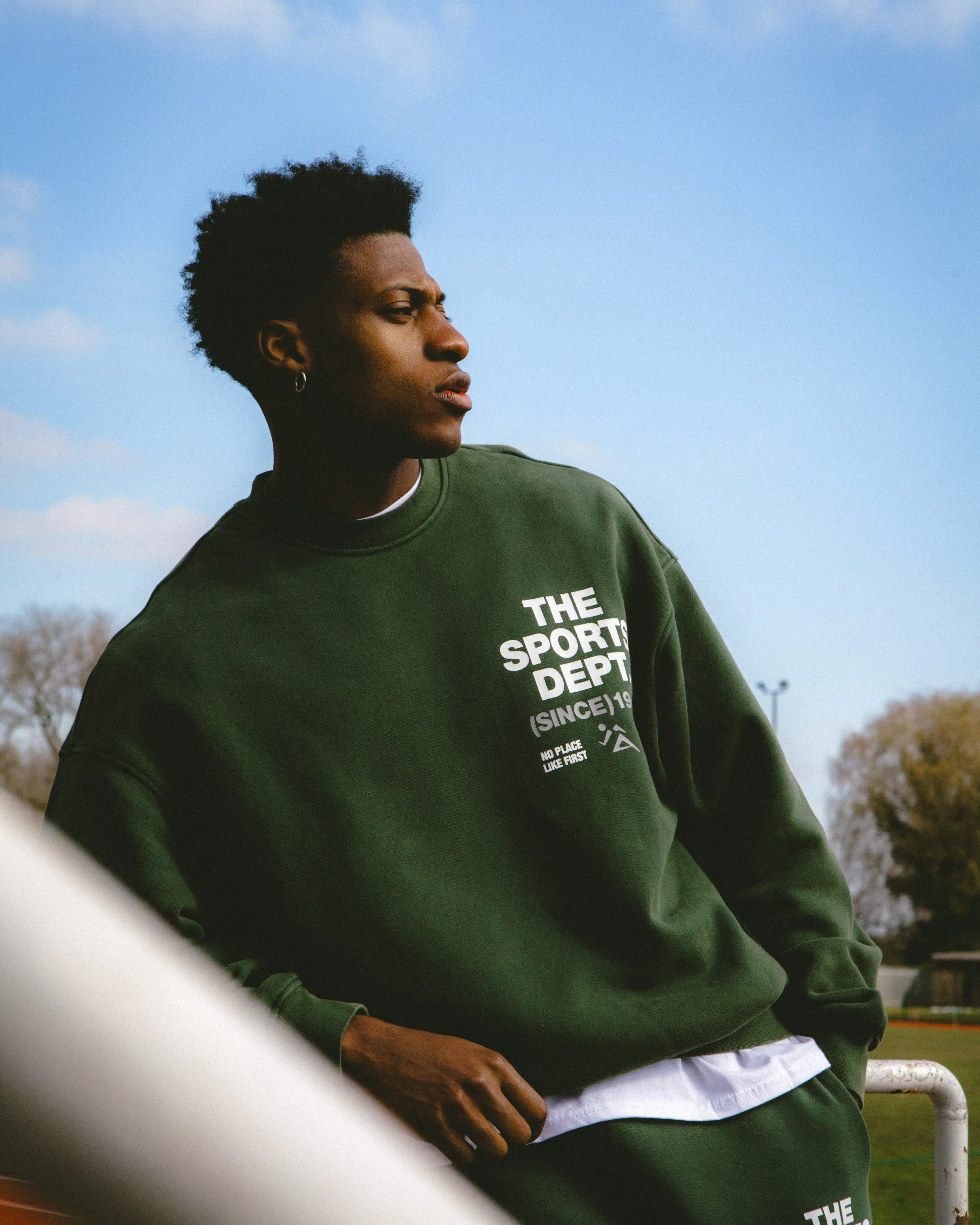 Vice 84 'The Sports Dept' Heavyweight Washed Sweater & Jogger Set - Green