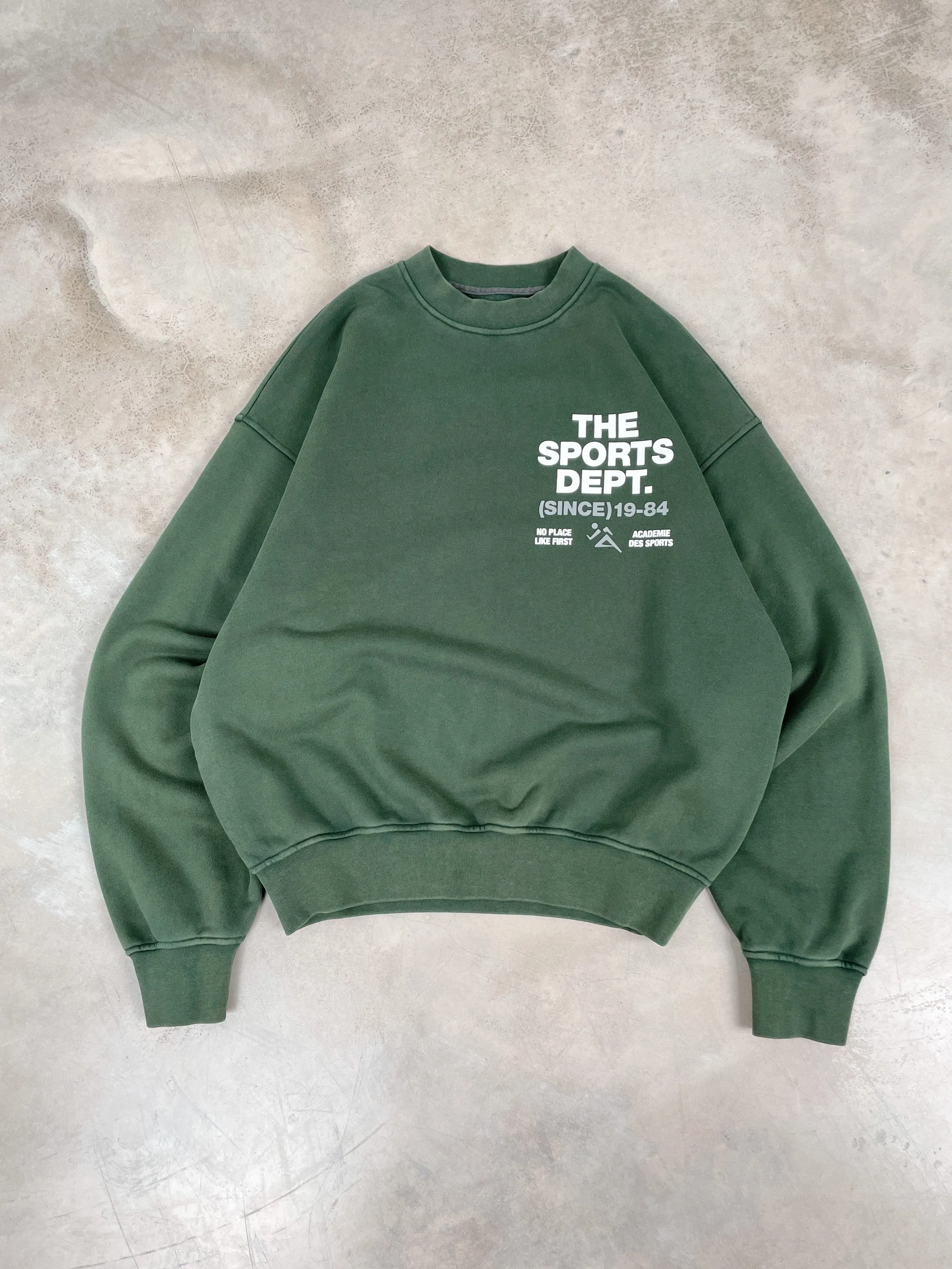 Vice 84 'The Sports Dept' Heavyweight Washed Sweater & Jogger Set - Green