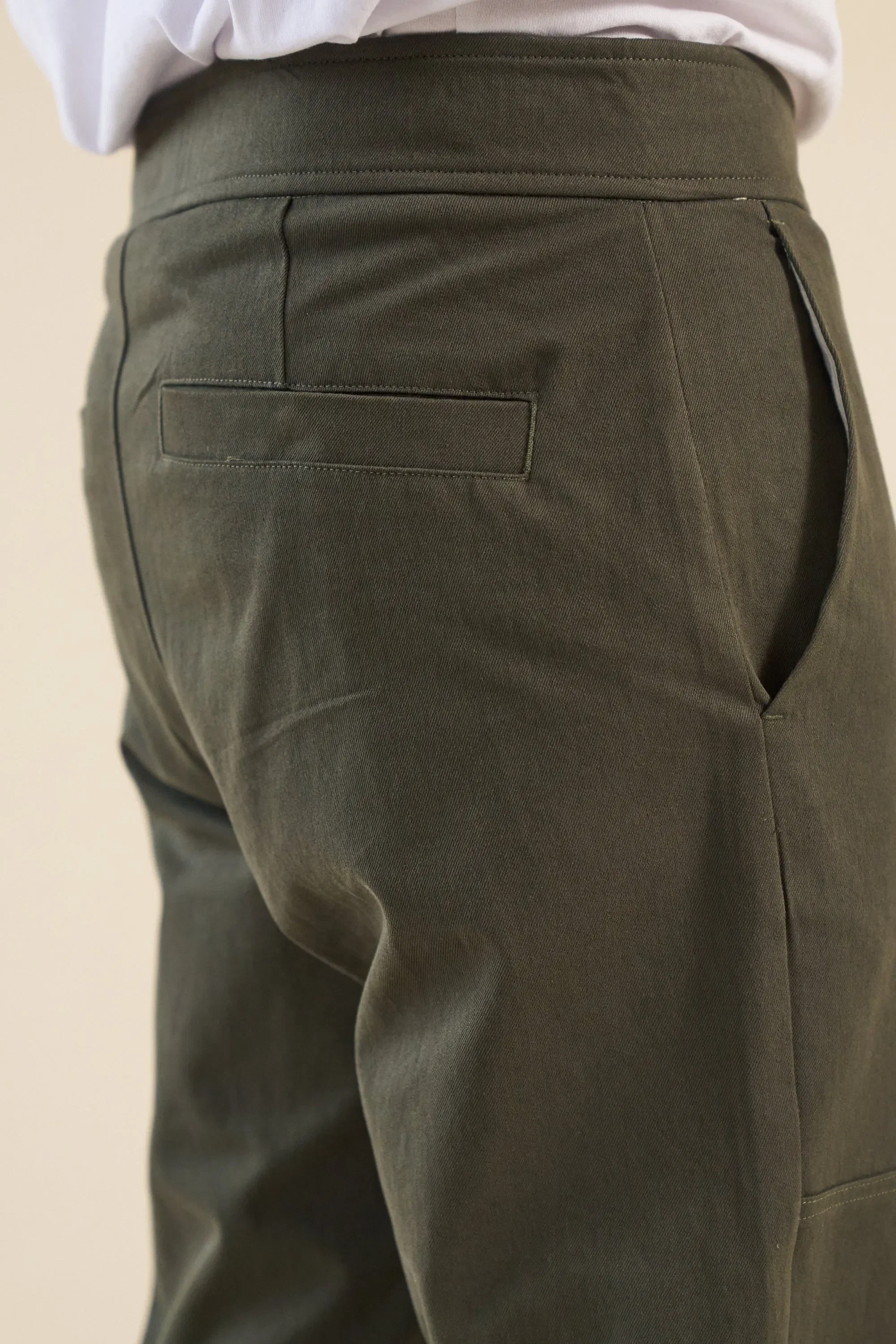 bound Straight Work Pant - Khaki