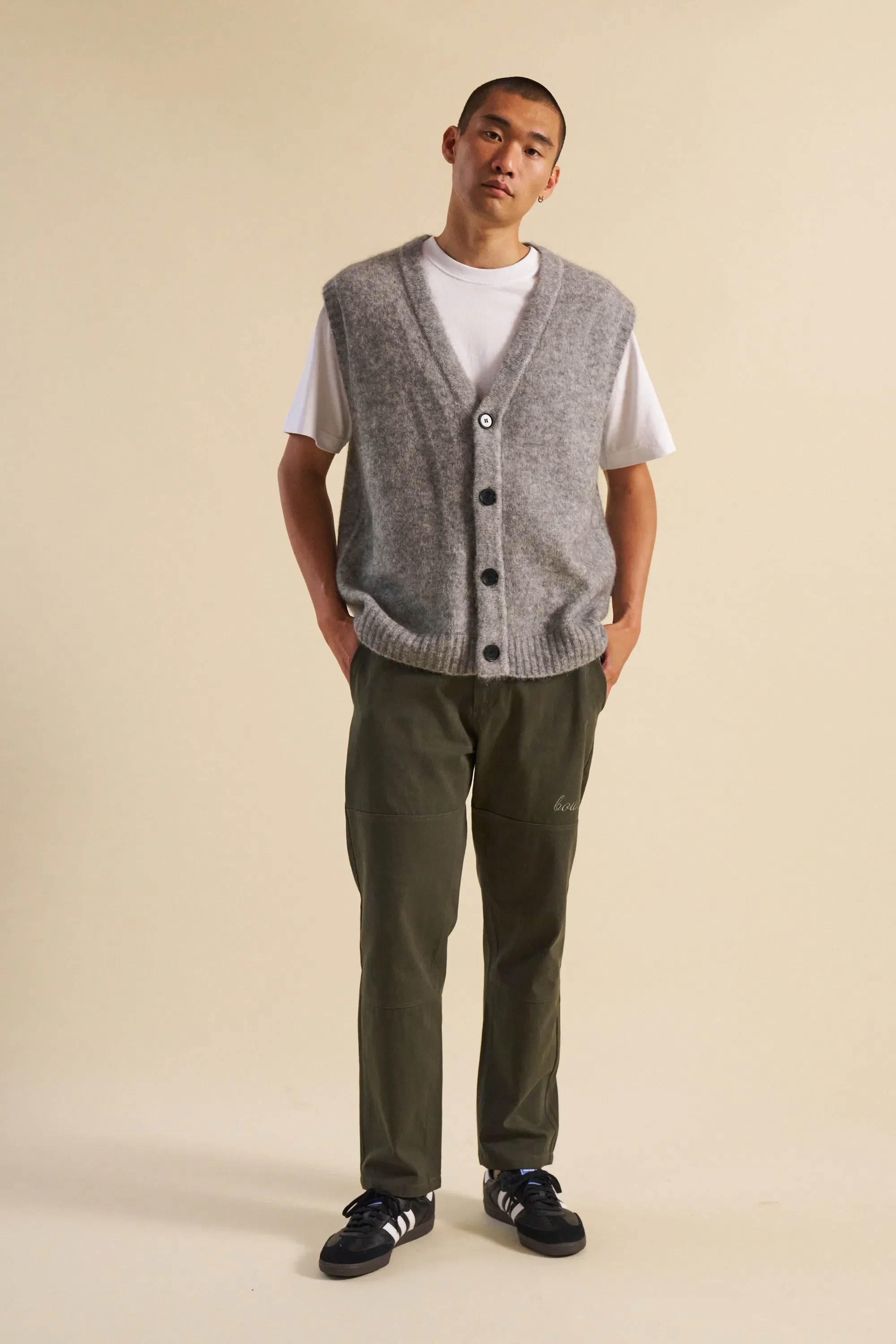 bound Straight Work Pant - Khaki