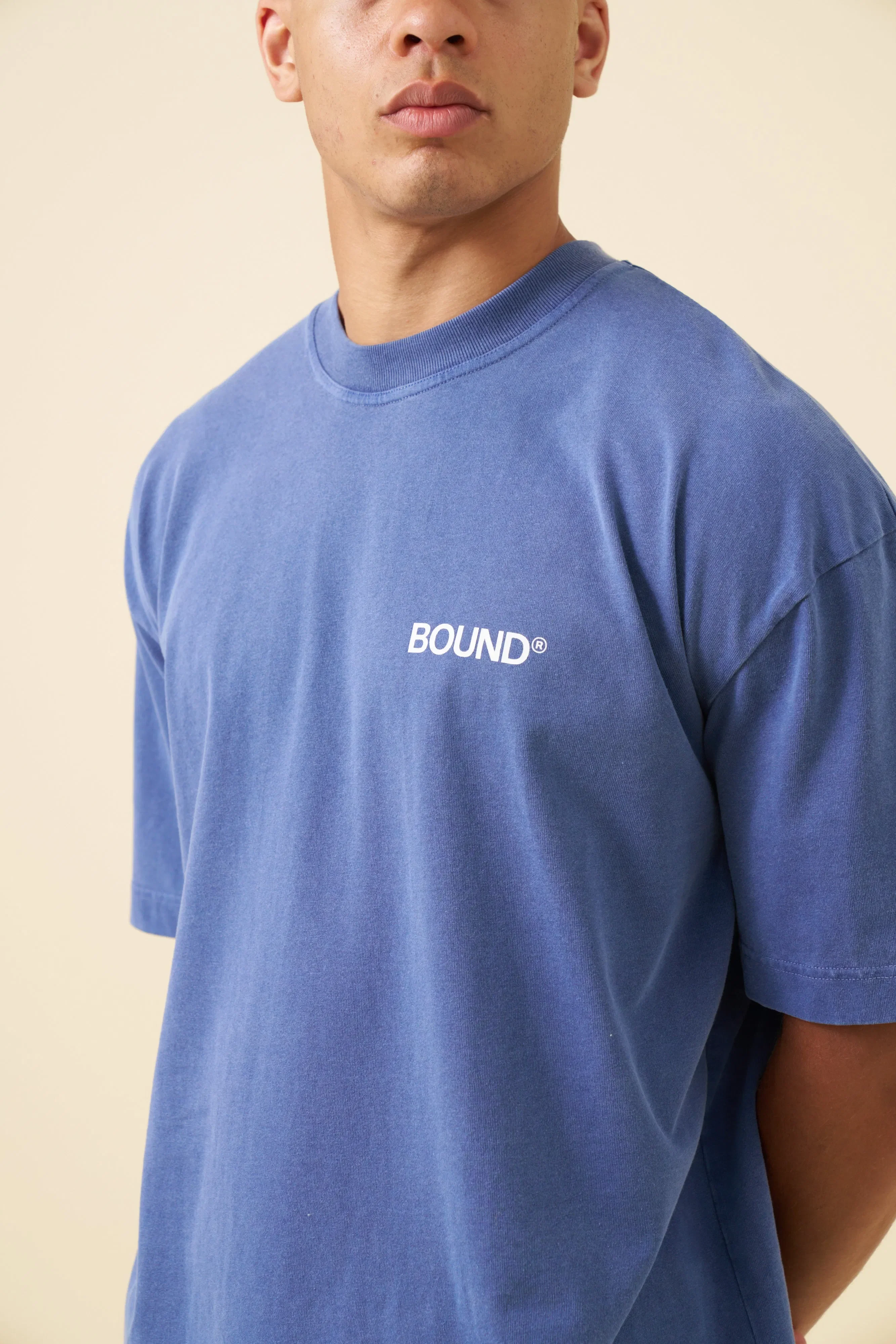 bound Industry First Tee - Washed Light Navy