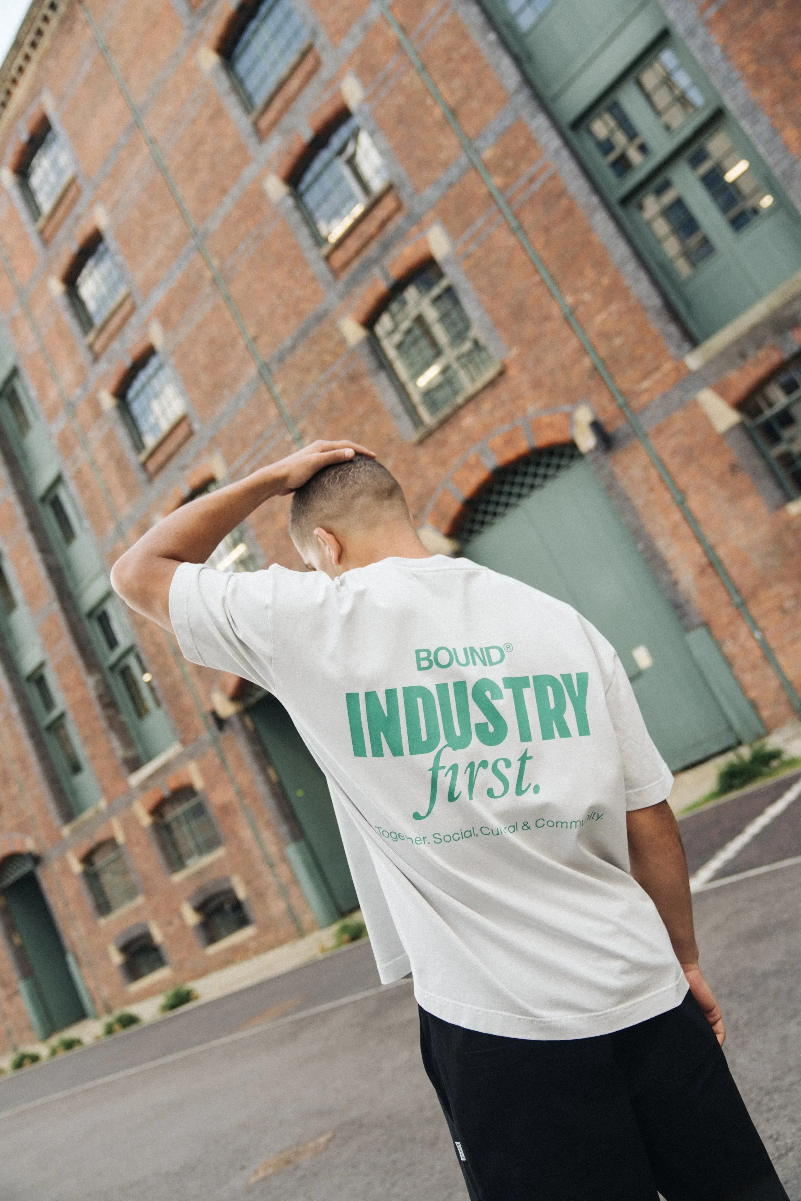 bound Industry First Tee - Washed Light Grey