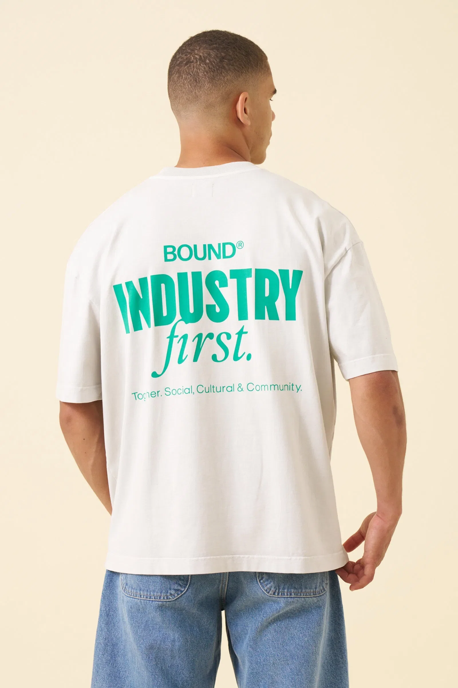 bound Industry First Tee - Washed Light Grey
