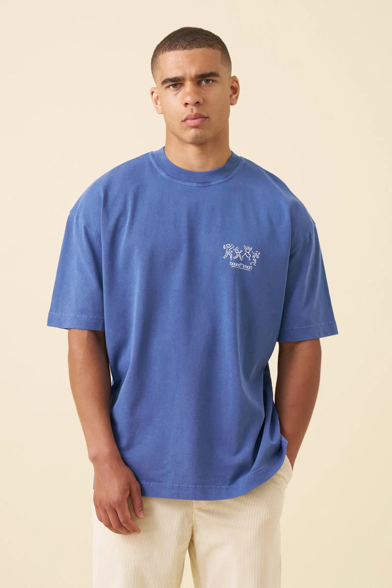bound Dancing Tee - Washed Light Navy