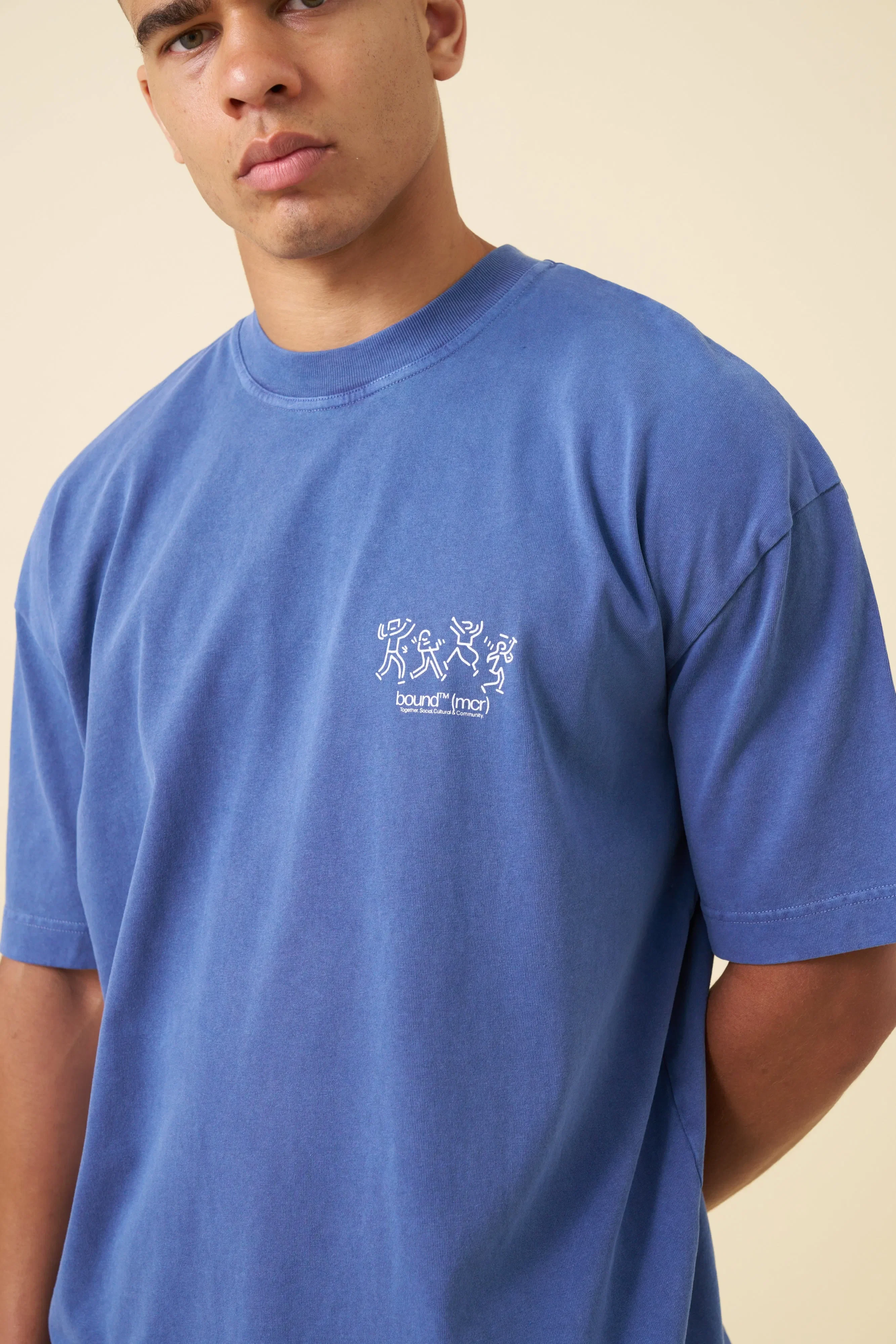 bound Dancing Tee - Washed Light Navy