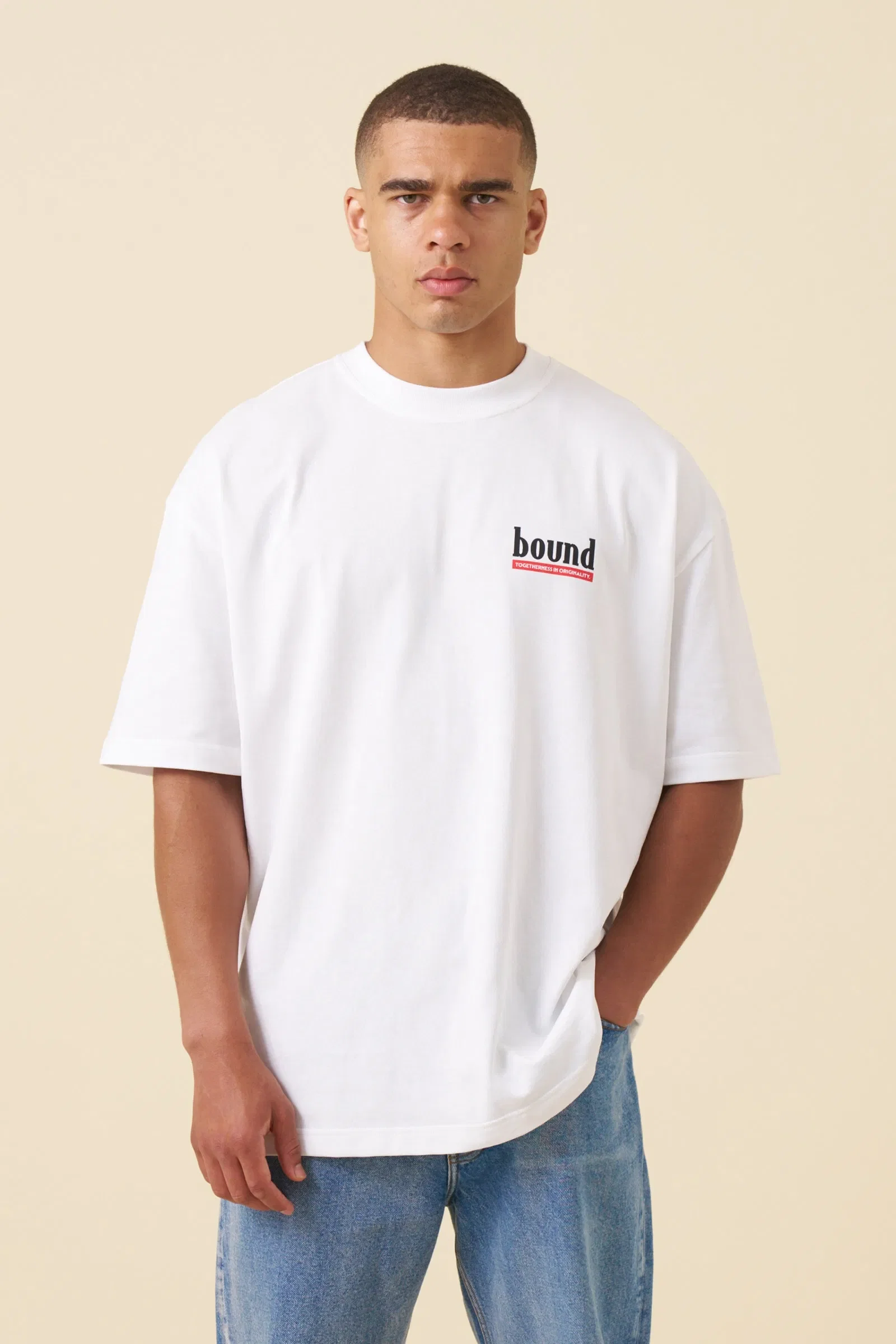 bound 'Red Label' Tee - White