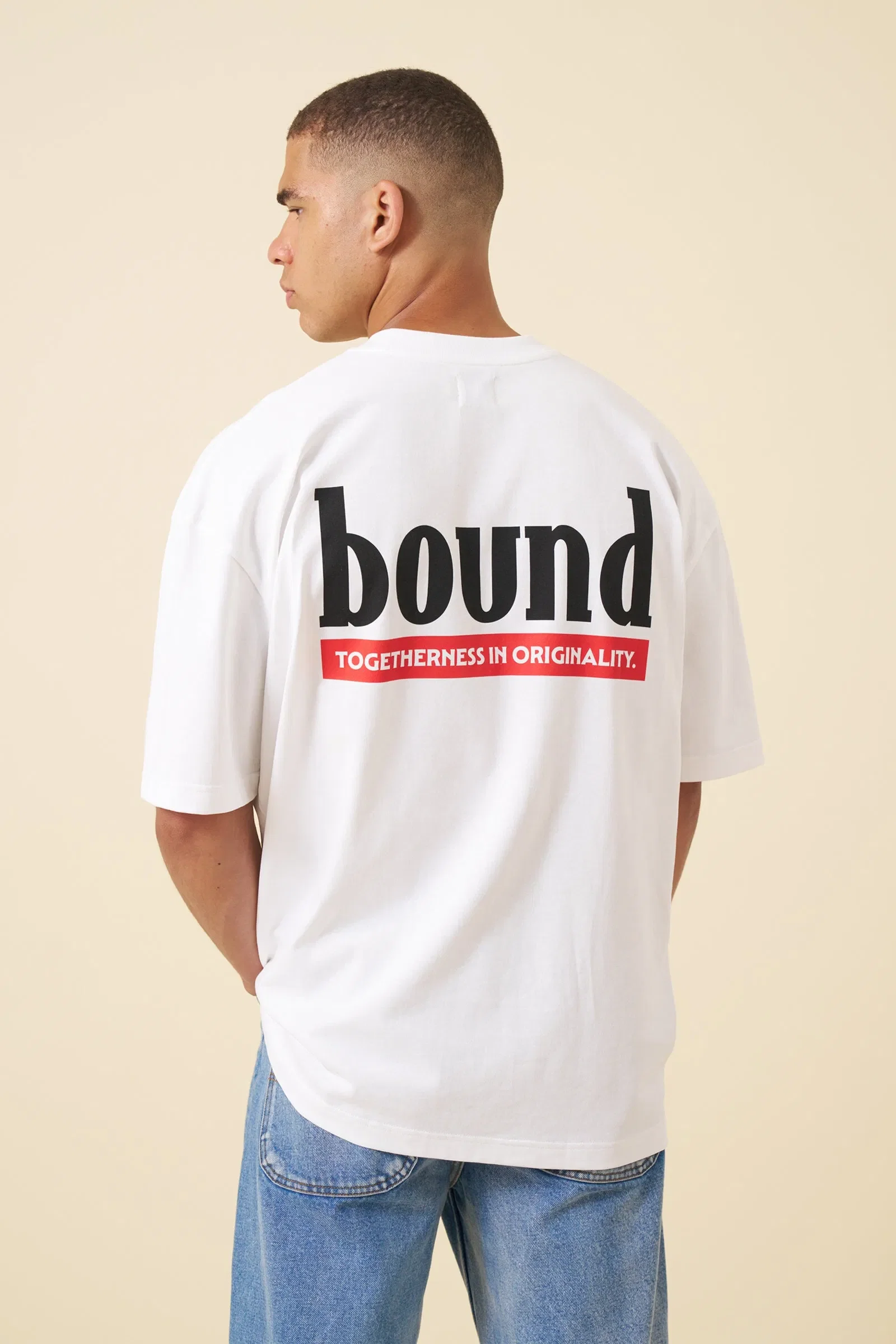 bound 'Red Label' Tee - White