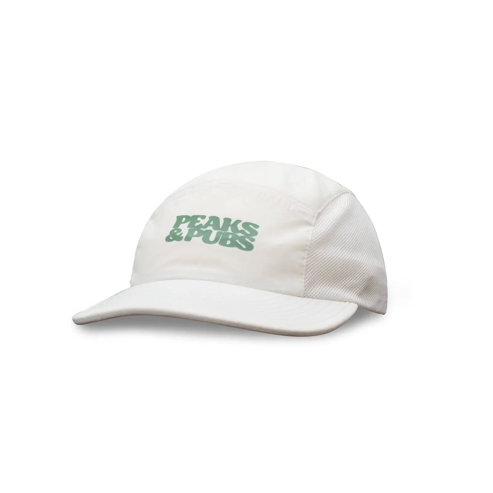 Peaks & Pubs 'Logo' Active 5 Panel Cap - Ecru