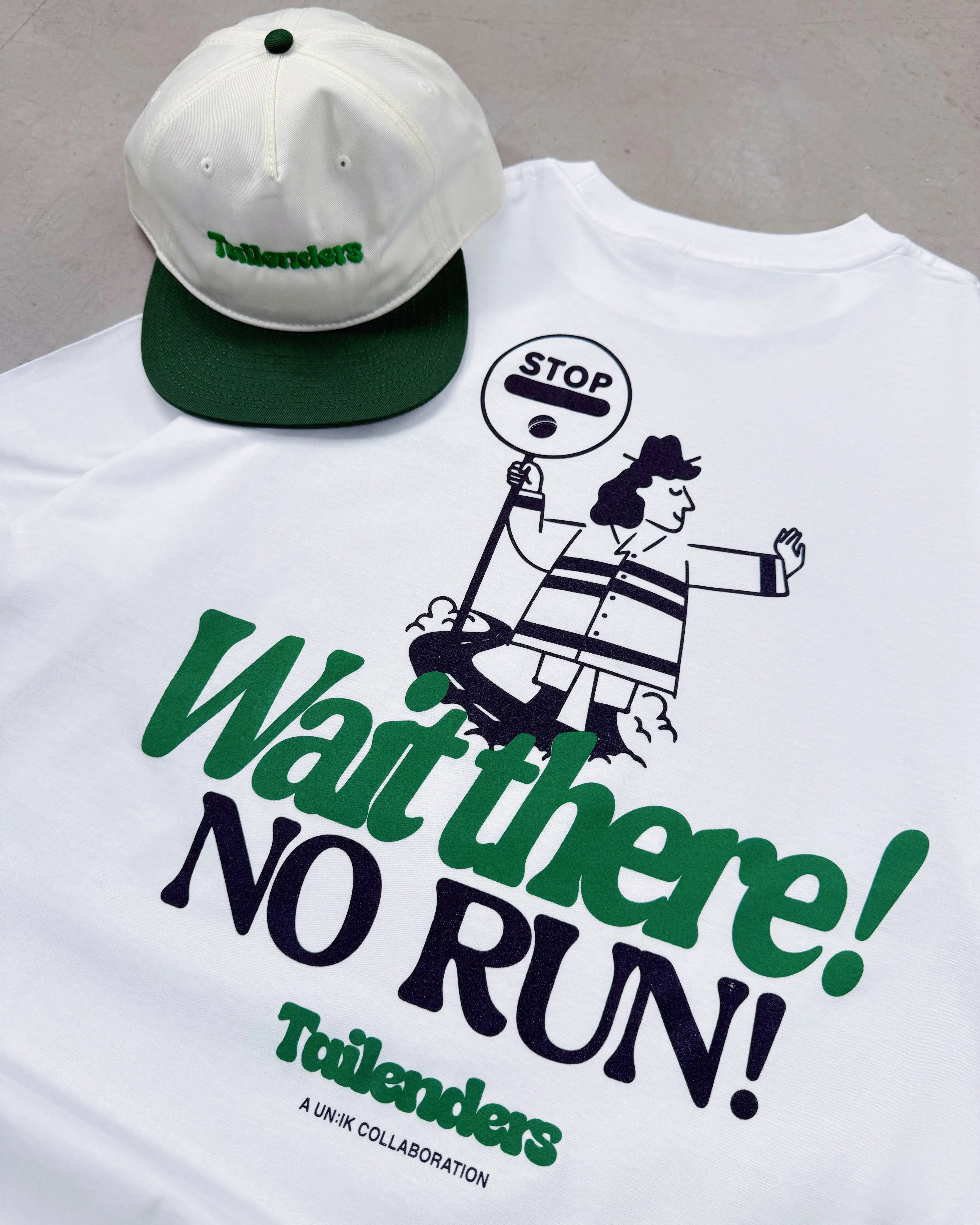 Tailenders 'Wait There!' Tee - White