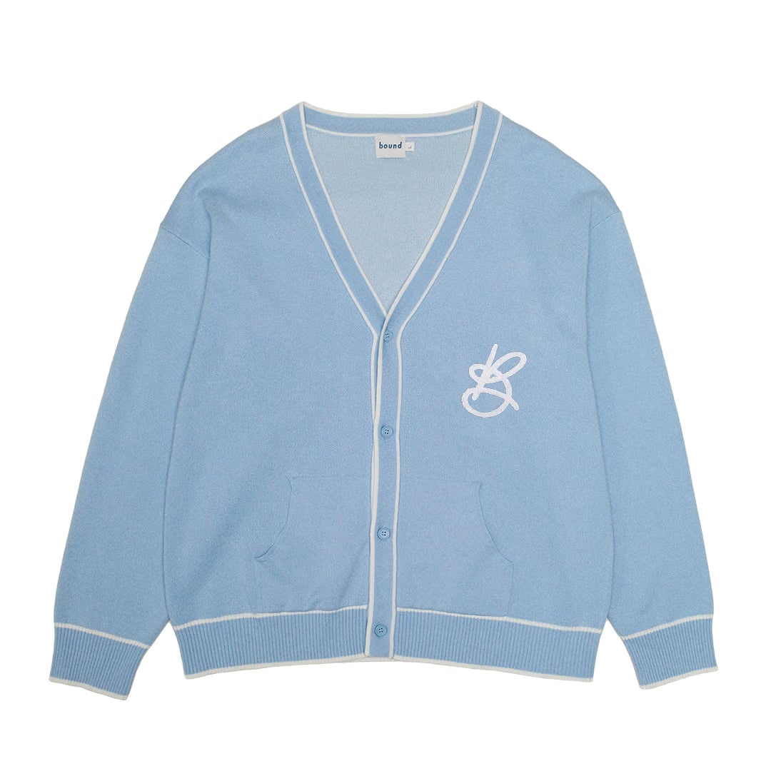 bound Signature Chenille Cardigan - Sky Blue
