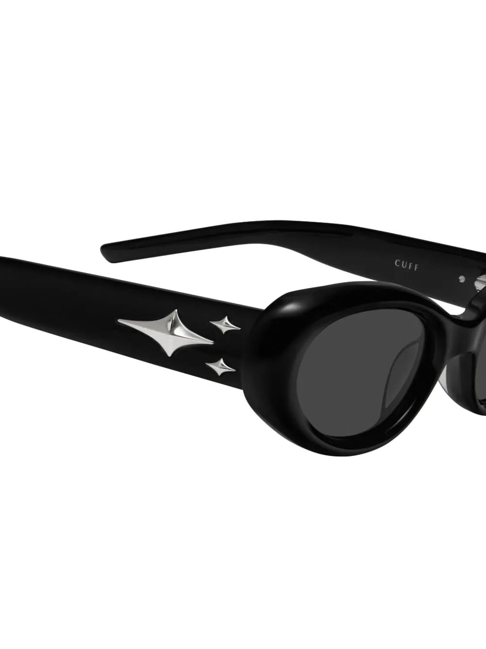 Cuff oval-frame sunglasses