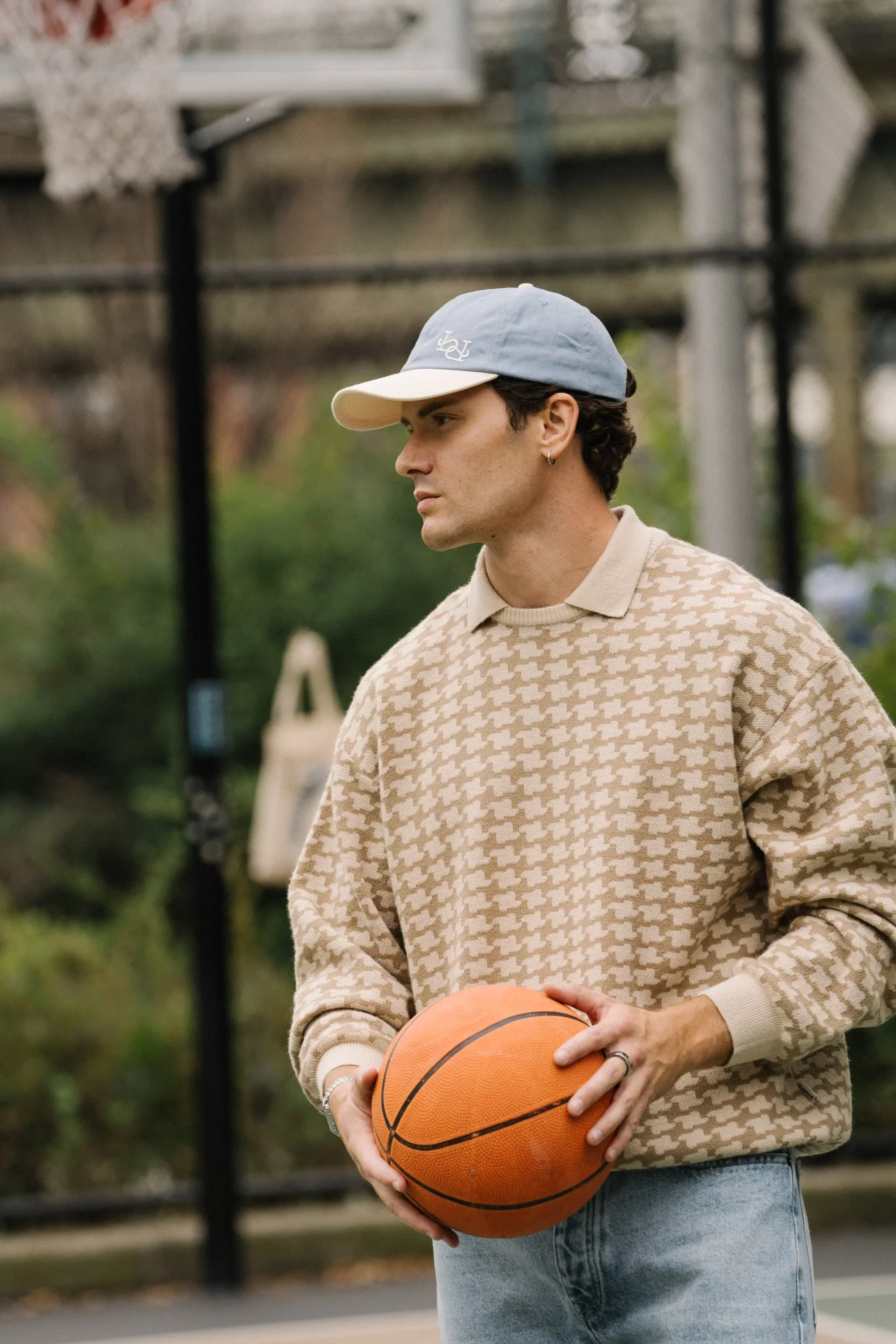 bound Signature Baseball Cap - Blue/Cream