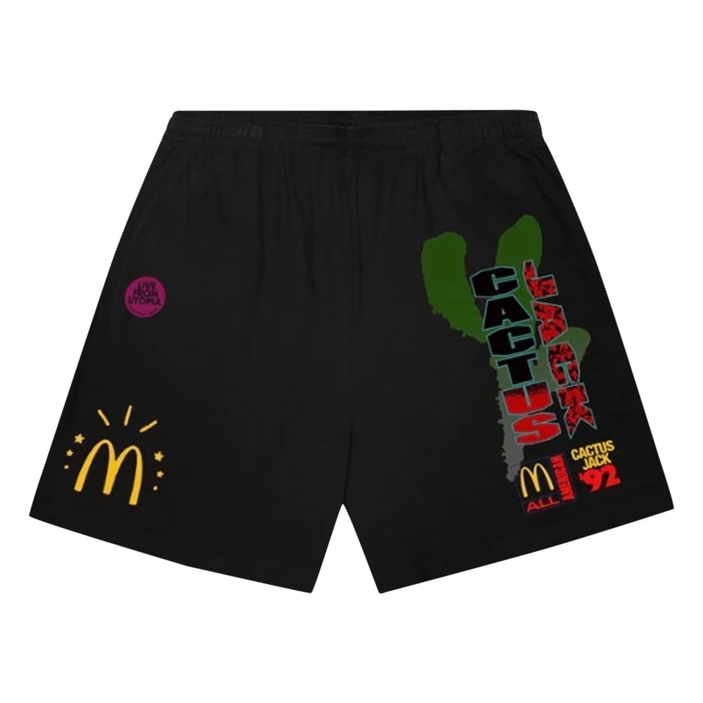Cactus Jack by Travis Scott x McDonald's All American '92 Shorts II Black