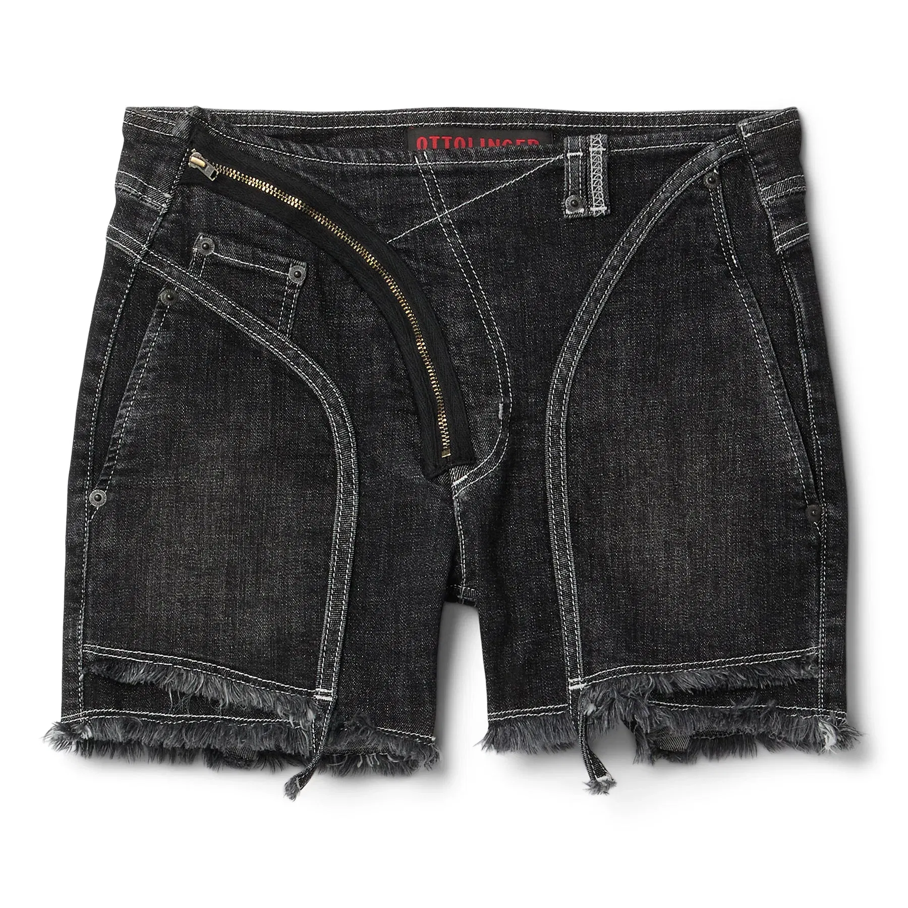Ottolinger Open Back Jeans Hotpants (Black wash)