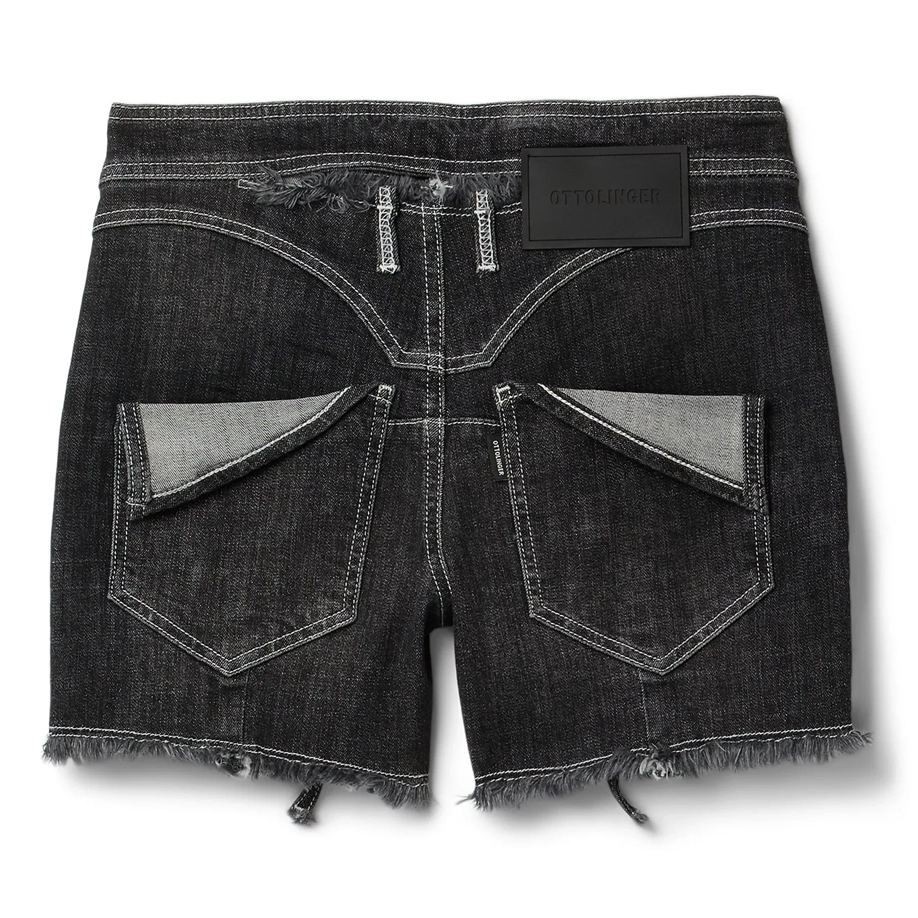 Ottolinger Open Back Jeans Hotpants (Black wash)