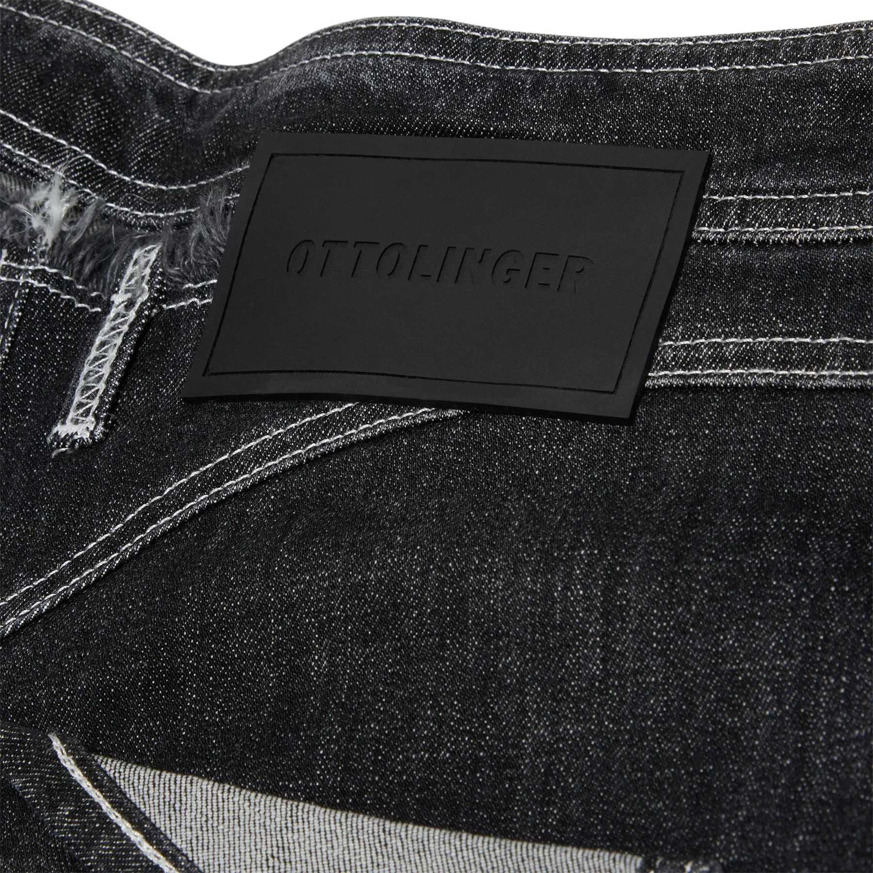 Ottolinger Open Back Jeans Hotpants (Black wash)