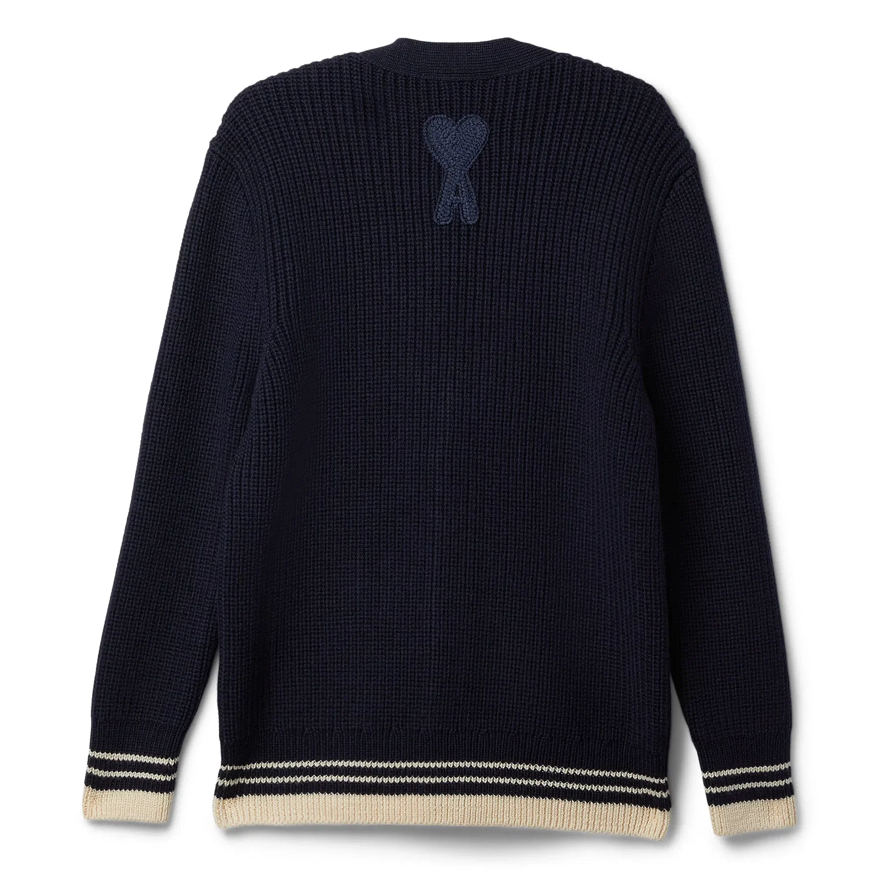 AMI Ribbed Cardigan (Navy blue)