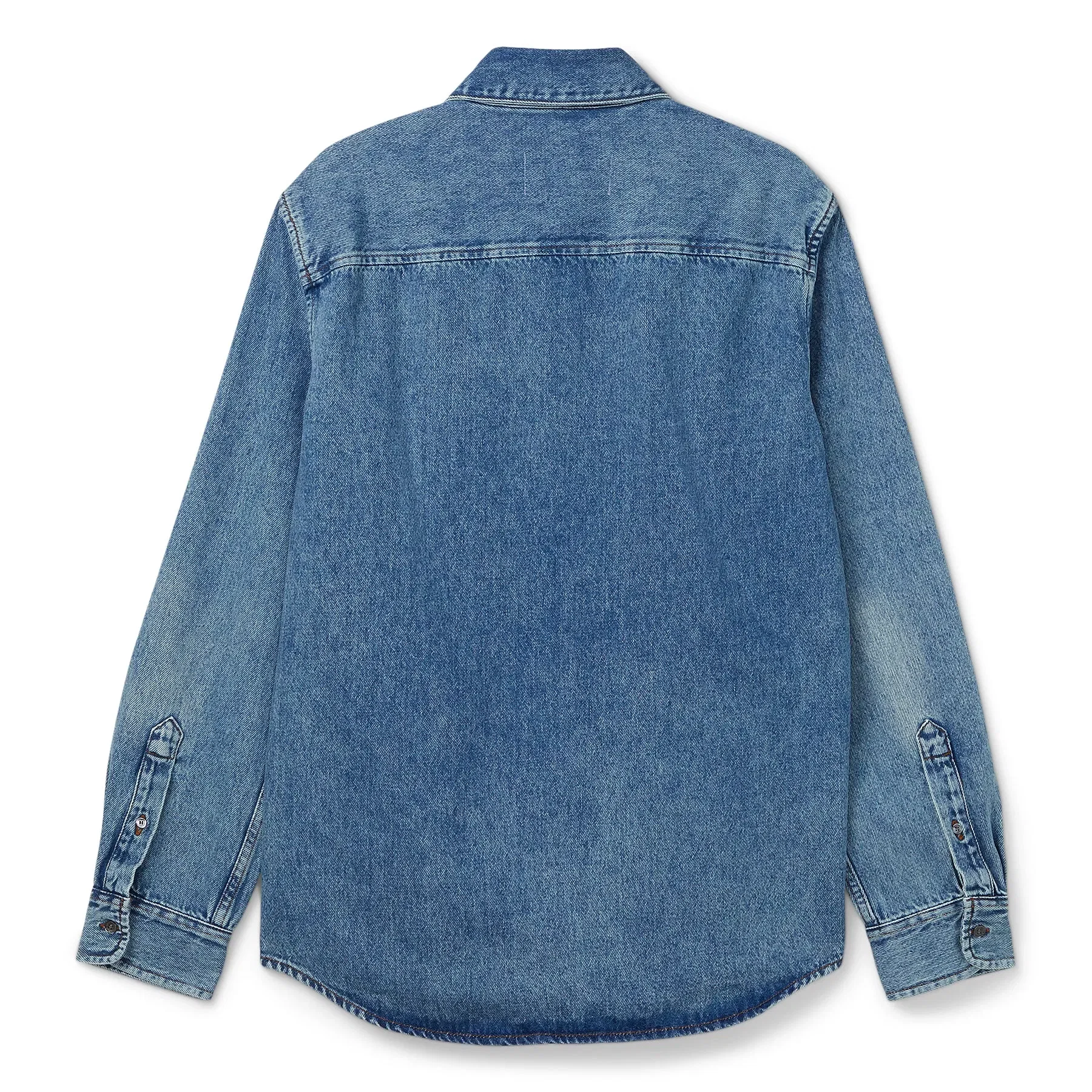 AMI ADC Cotton Button-Down Shirt (Blue)