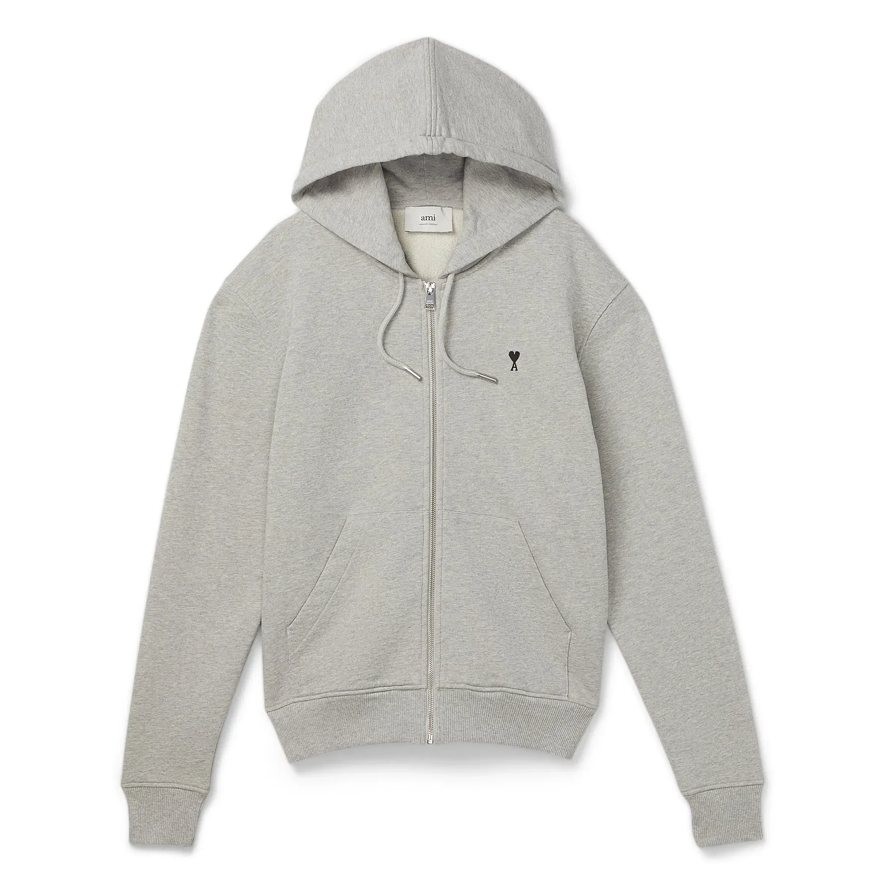 AMI ADC Zip Hoodie (Heather Ash Grey)