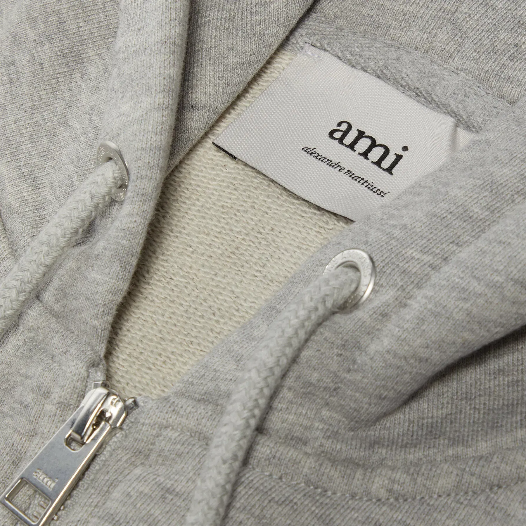 AMI ADC Zip Hoodie (Heather Ash Grey)