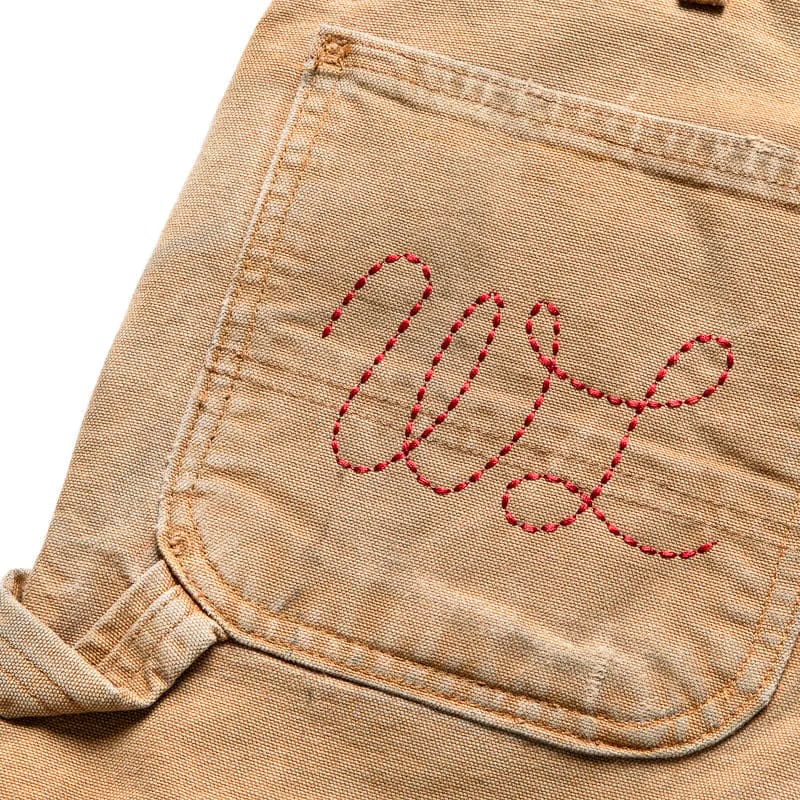 Warren Lotas Serenity Vintage Carhartt Double Knee Shorts - Tan/Cardinal