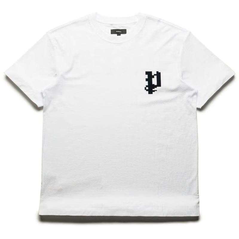 Purple Brand Pixelated Gothic Tee - White