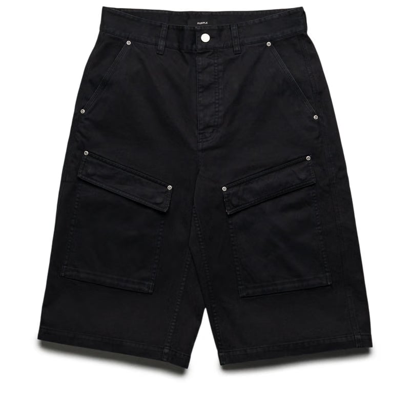 Purple Brand Big Cargo Shorts - Black