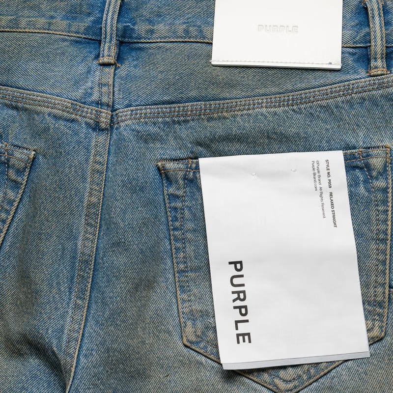 Purple Brand High Summer Destroy Denim Shorts - Mid Indigo