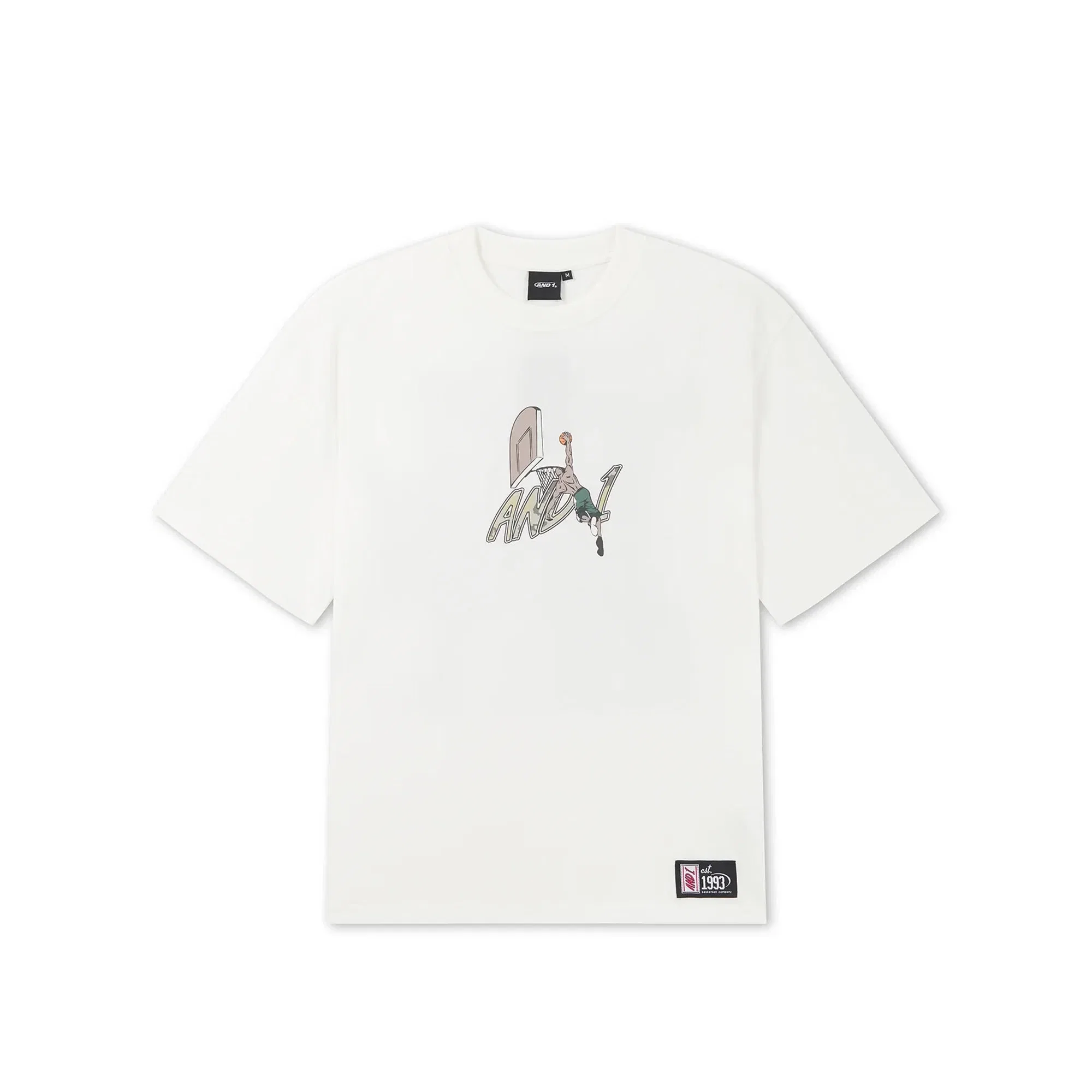 AND1 Mens Camo Dunk Oversized Graphic Tee