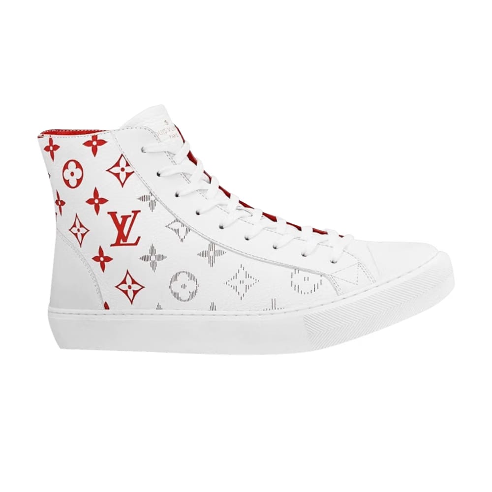 Louis Vuitton Tattoo Sneaker Boot Monogram - White Red