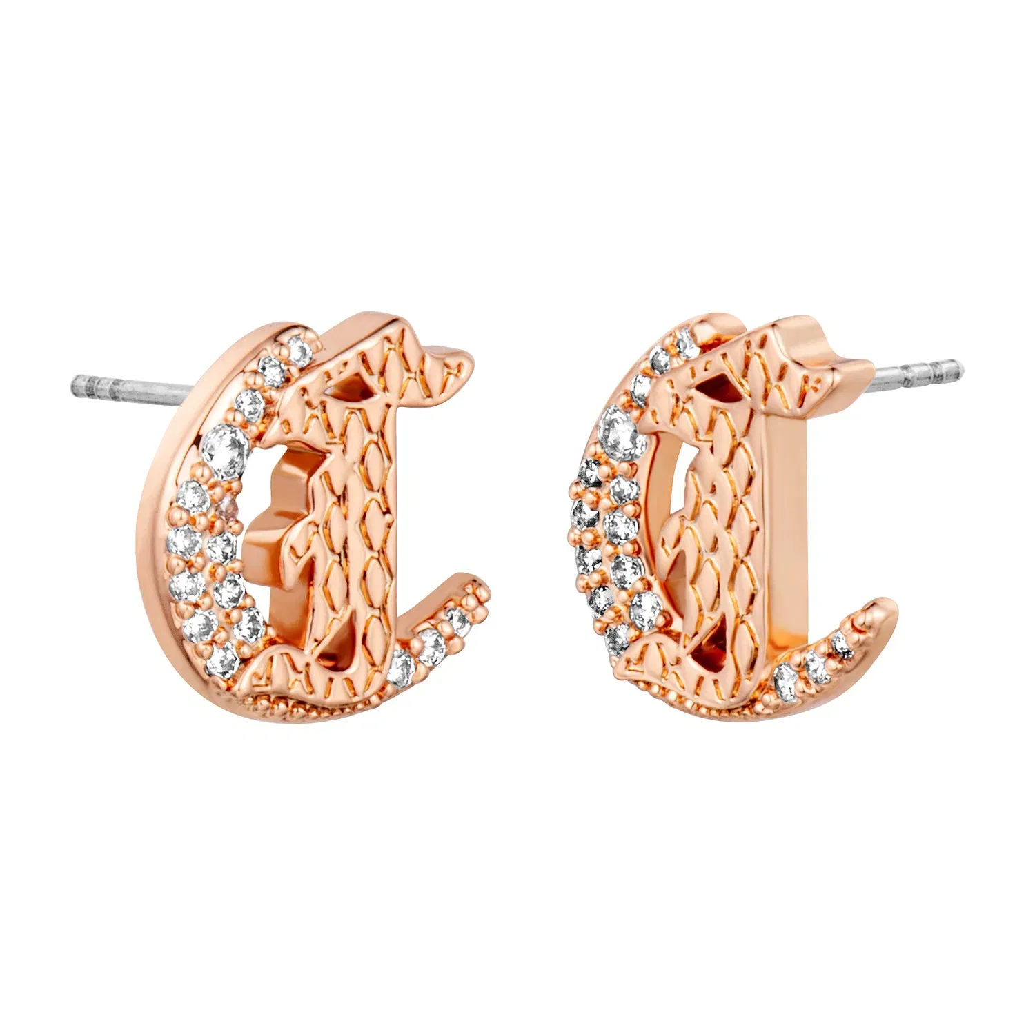 JUST CAVALLI Earrings, Rose Gold Color, Stones Color: White